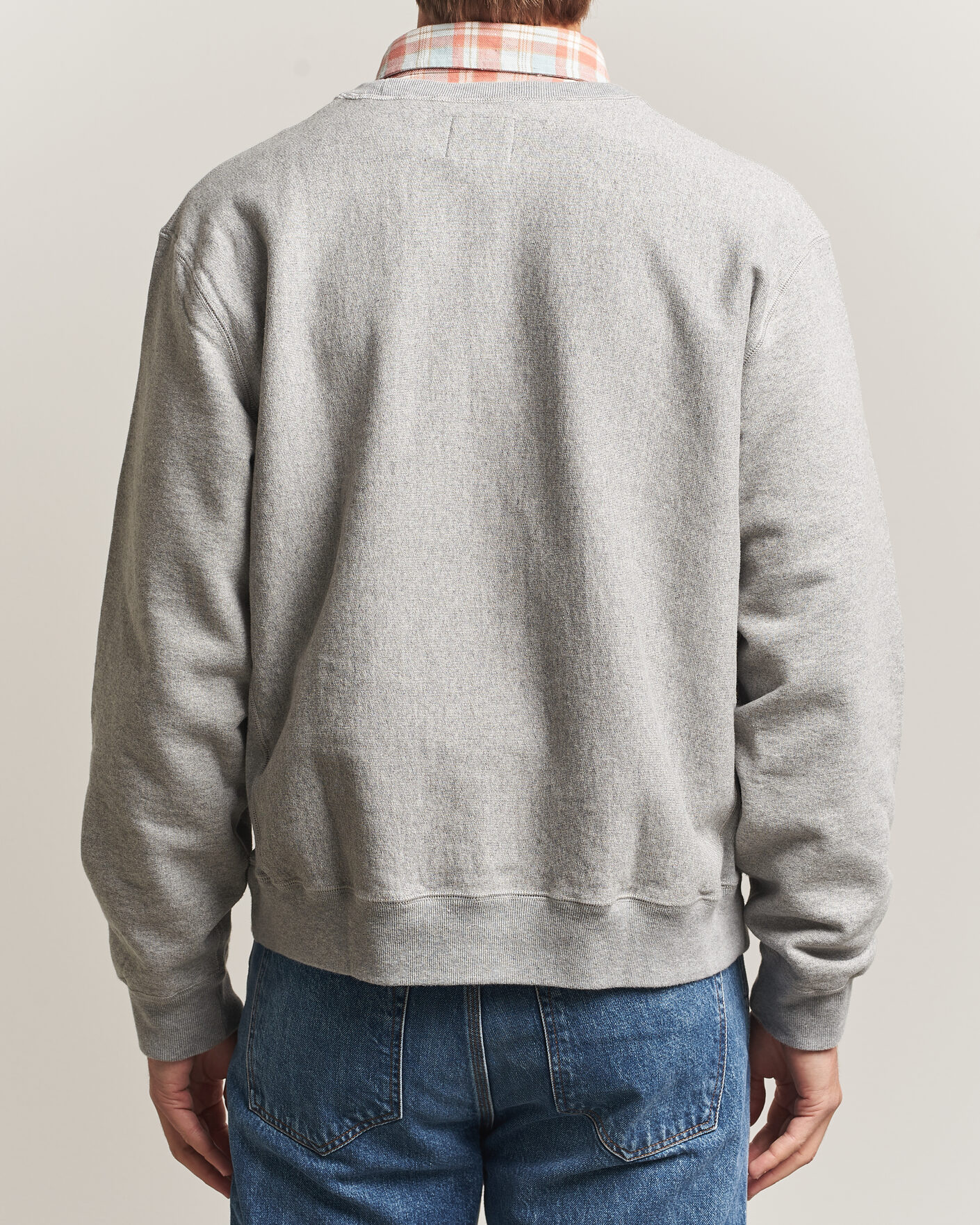 Herre | Gensere | Drake's | Reverse Weave Crewneck Sweatshirt Grey