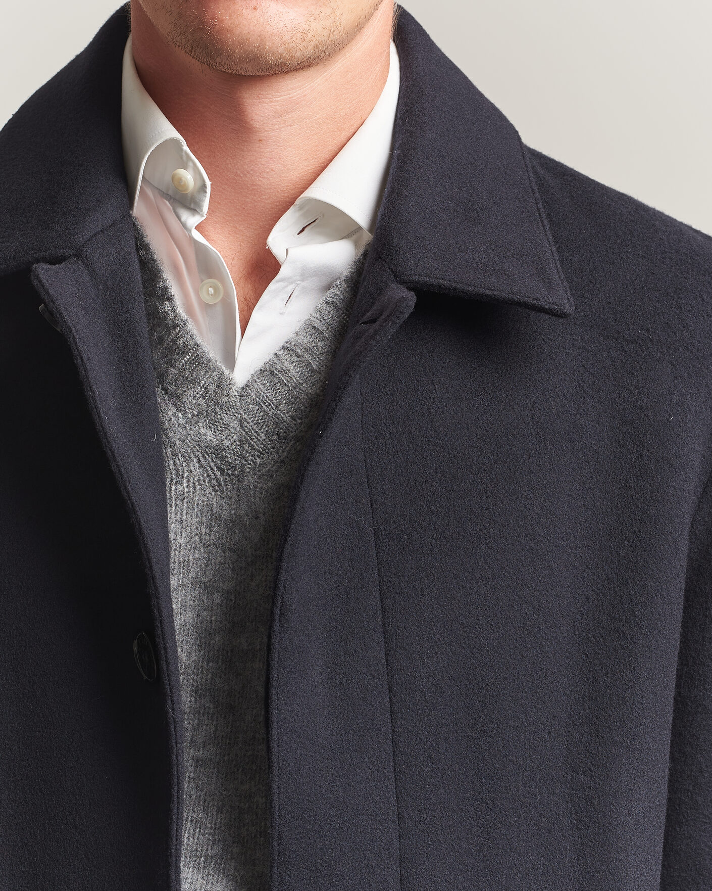 Herre | Jakker | Mackintosh | Dunkeld Wool/Cashmere Coat Navy