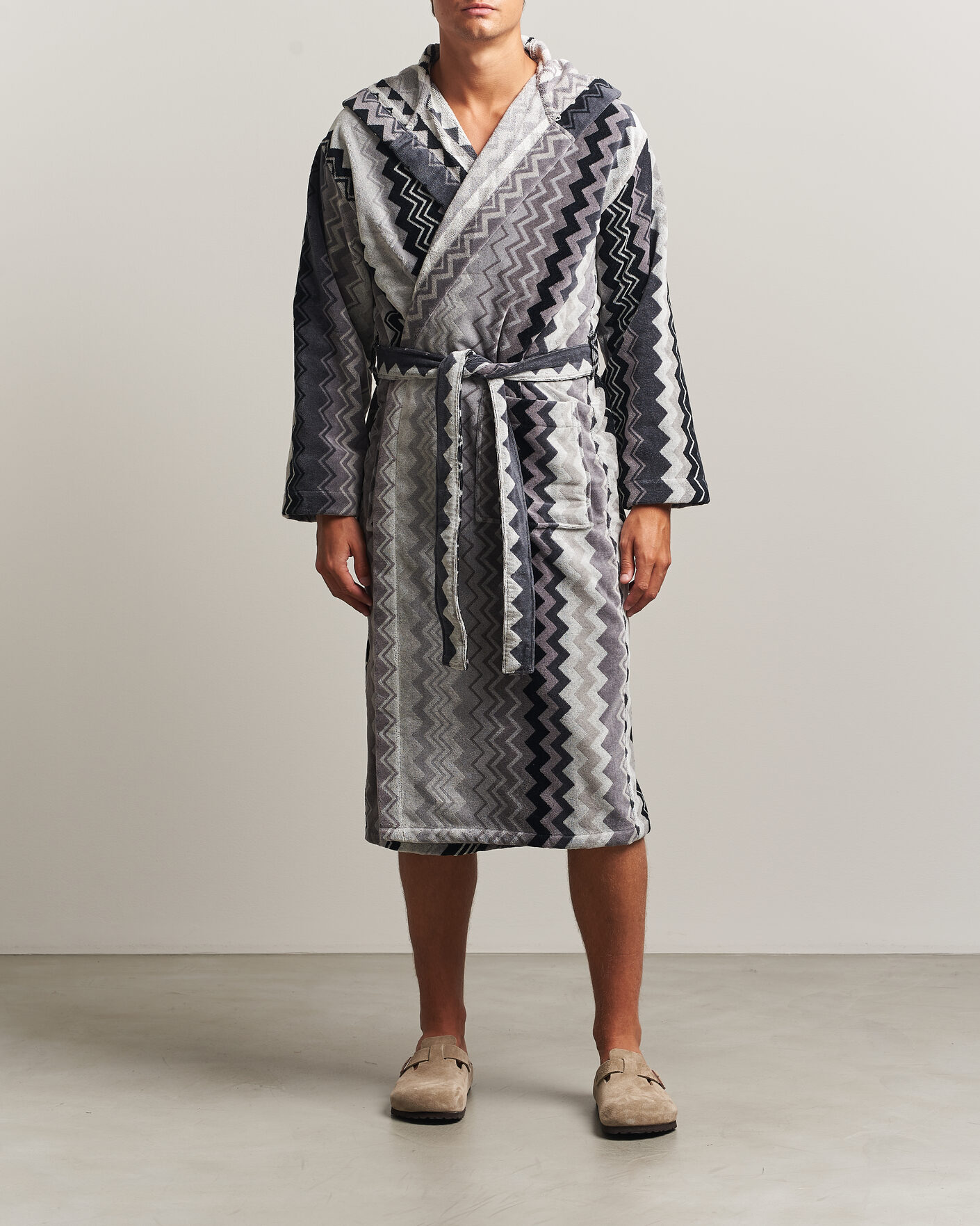 Herre | Pyjamaser og badekåper | Missoni Home | Giacomo Hooded Bathrobe Multi Black
