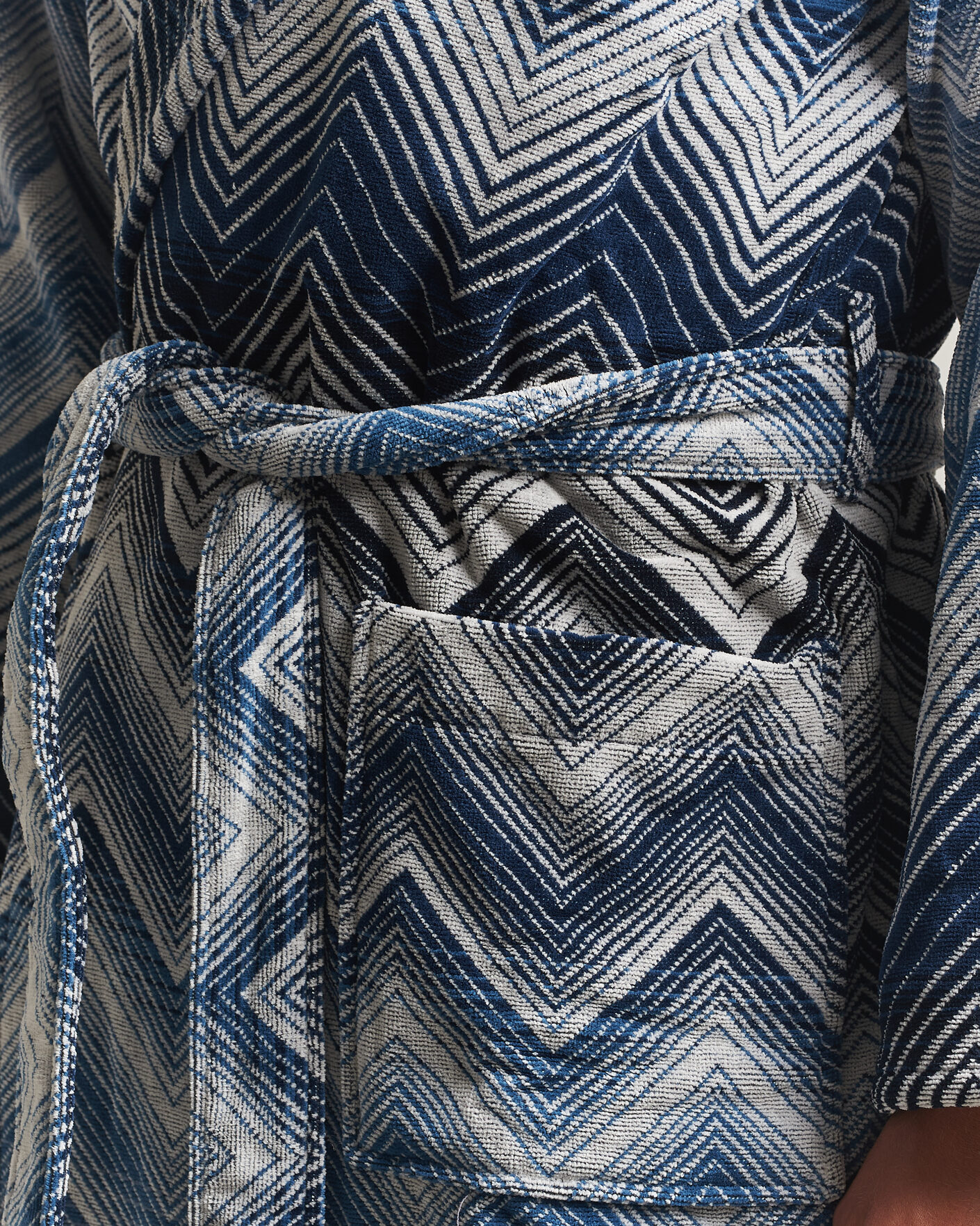Herre | Pyjamaser og badekåper | Missoni Home | Marea Hooded Bathrobe Multi Blue