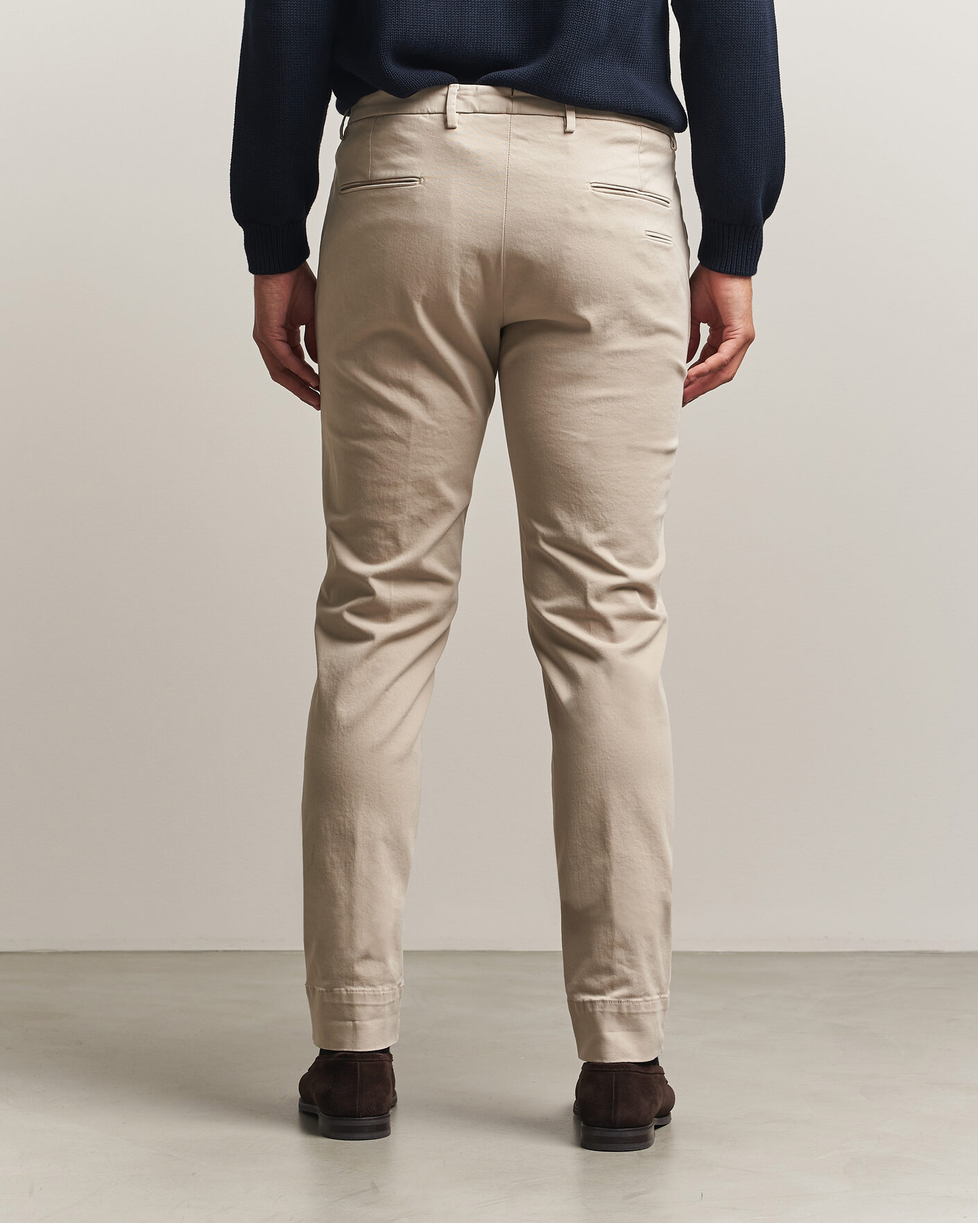 Herre | Bukser | Briglia 1949 | Slim Fit Cotton Stretch Trousers Beige