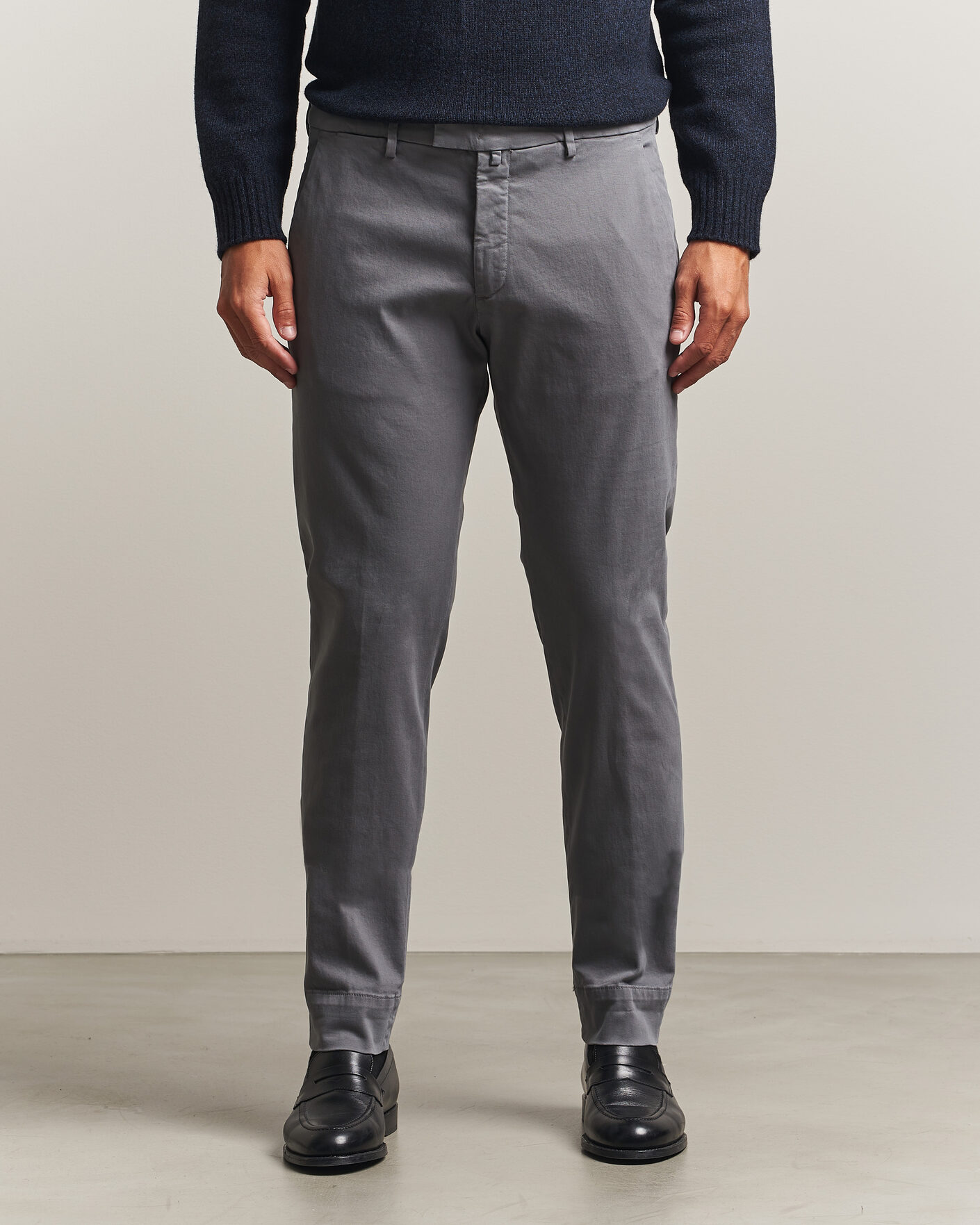 Herre | Bukser | Briglia 1949 | Slim Fit Cotton Stretch Trousers Grey