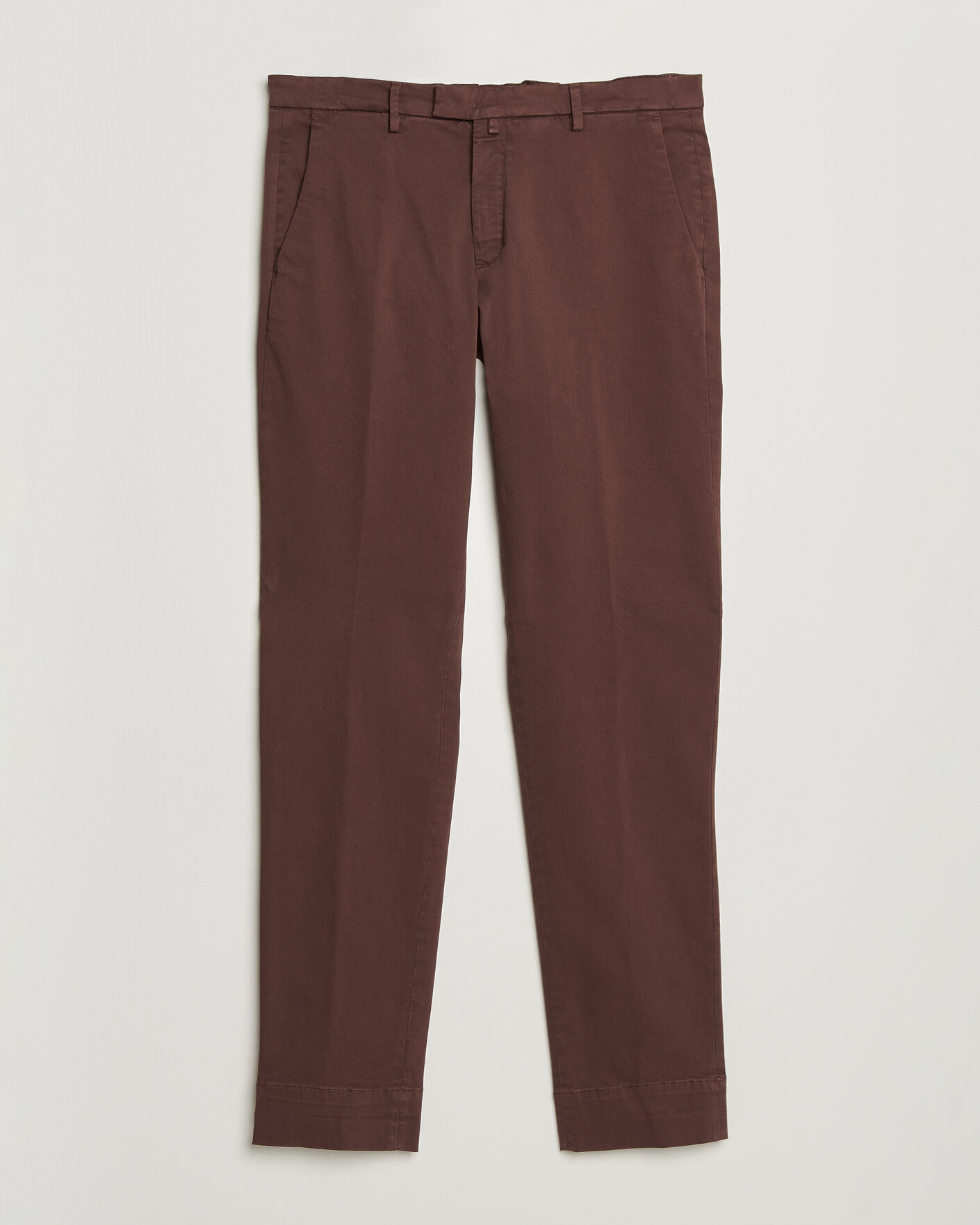 Herre | Bukser | Briglia 1949 | Slim Fit Cotton Stretch Trousers Burgundy