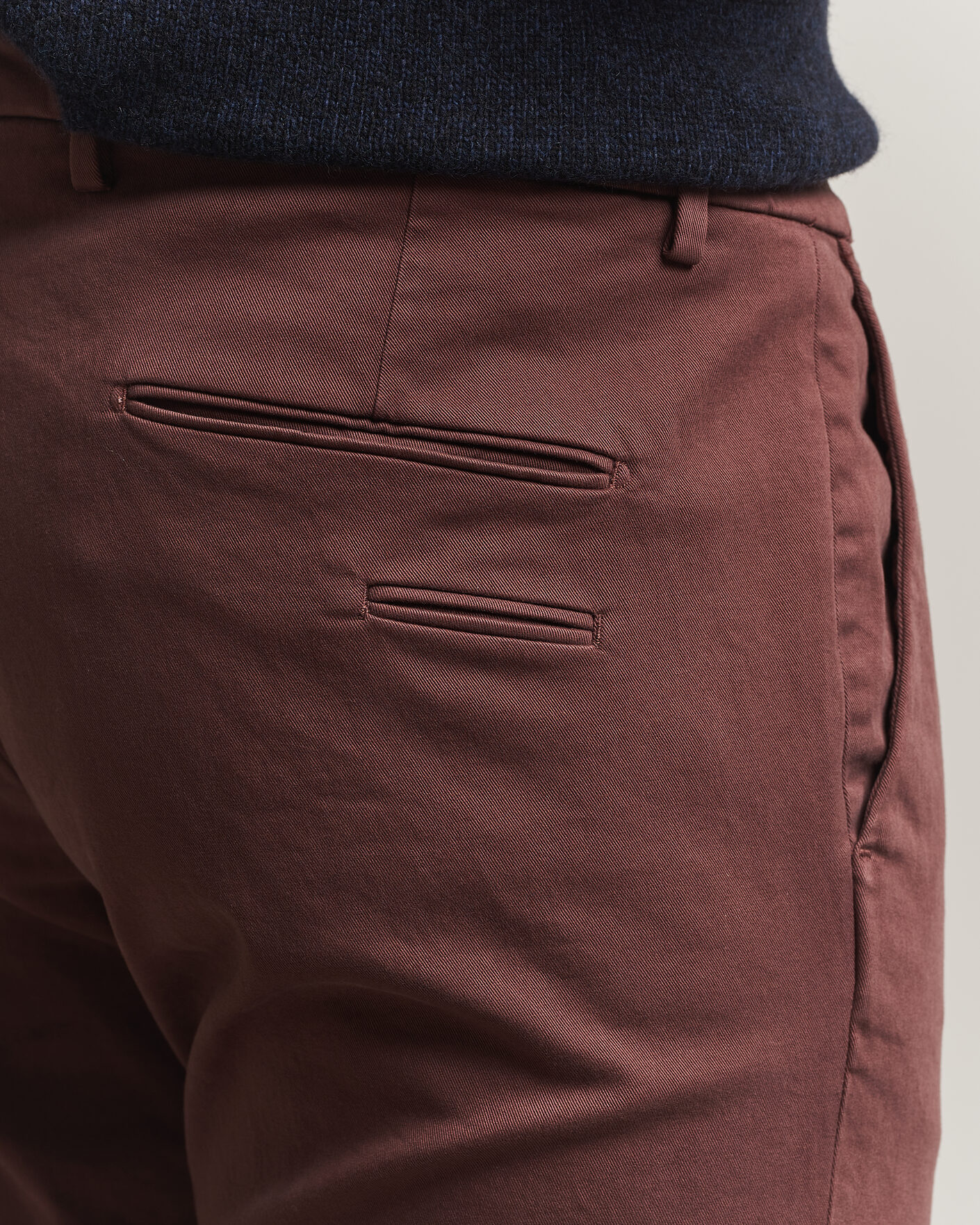 Herre | Bukser | Briglia 1949 | Slim Fit Cotton Stretch Trousers Burgundy