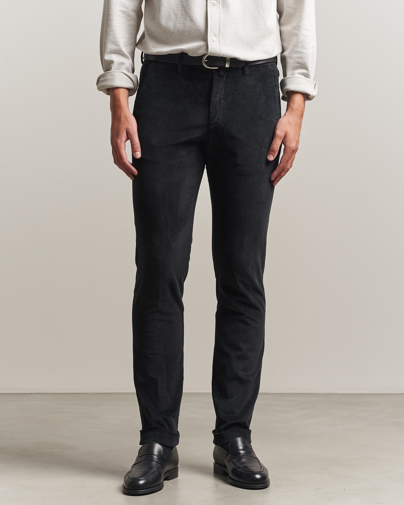 Herre | Bukser | Briglia 1949 | Slim Fit Corduroy Trousers Black