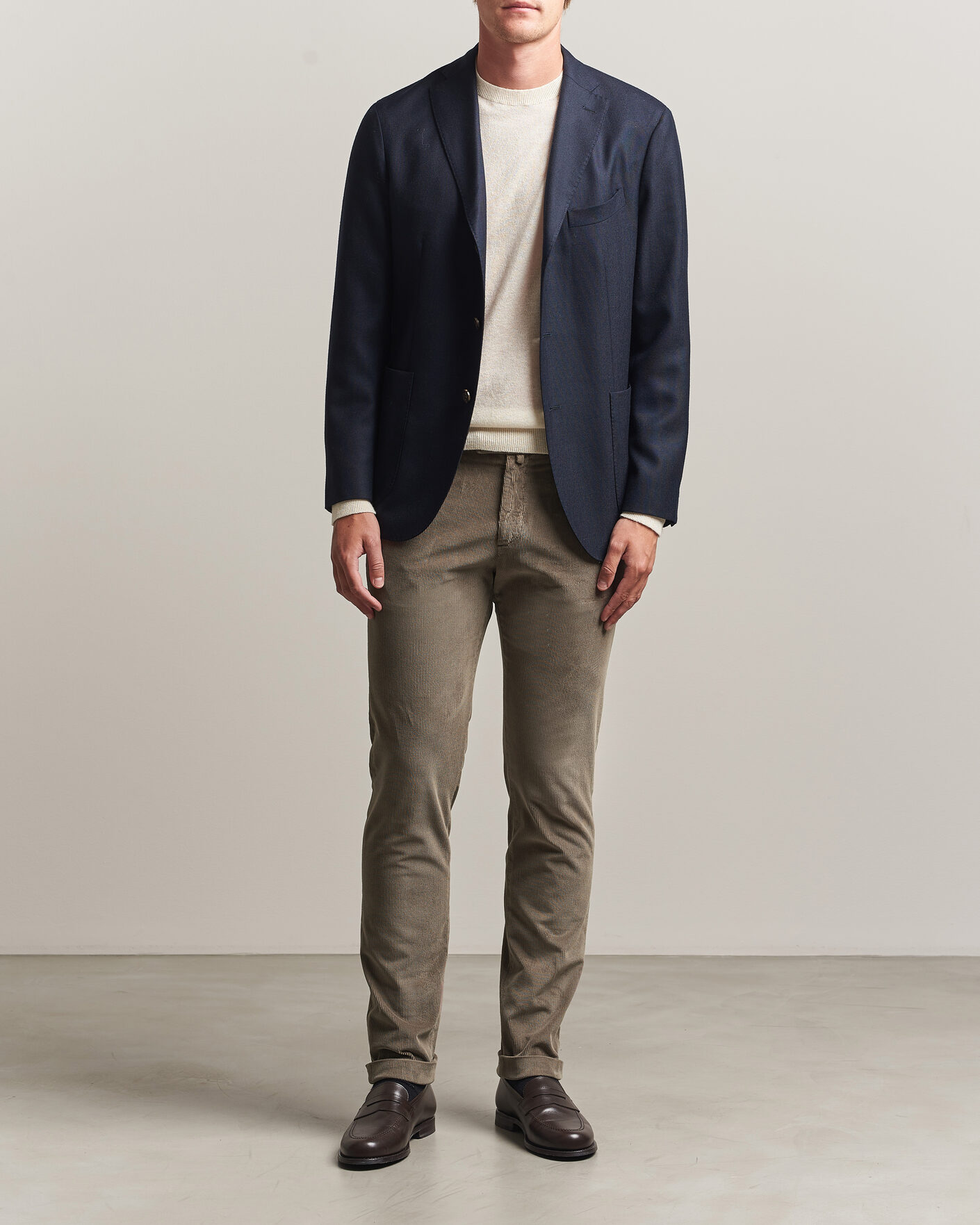 Herre | Bukser | Briglia 1949 | Slim Fit Corduroy Trousers Taupe