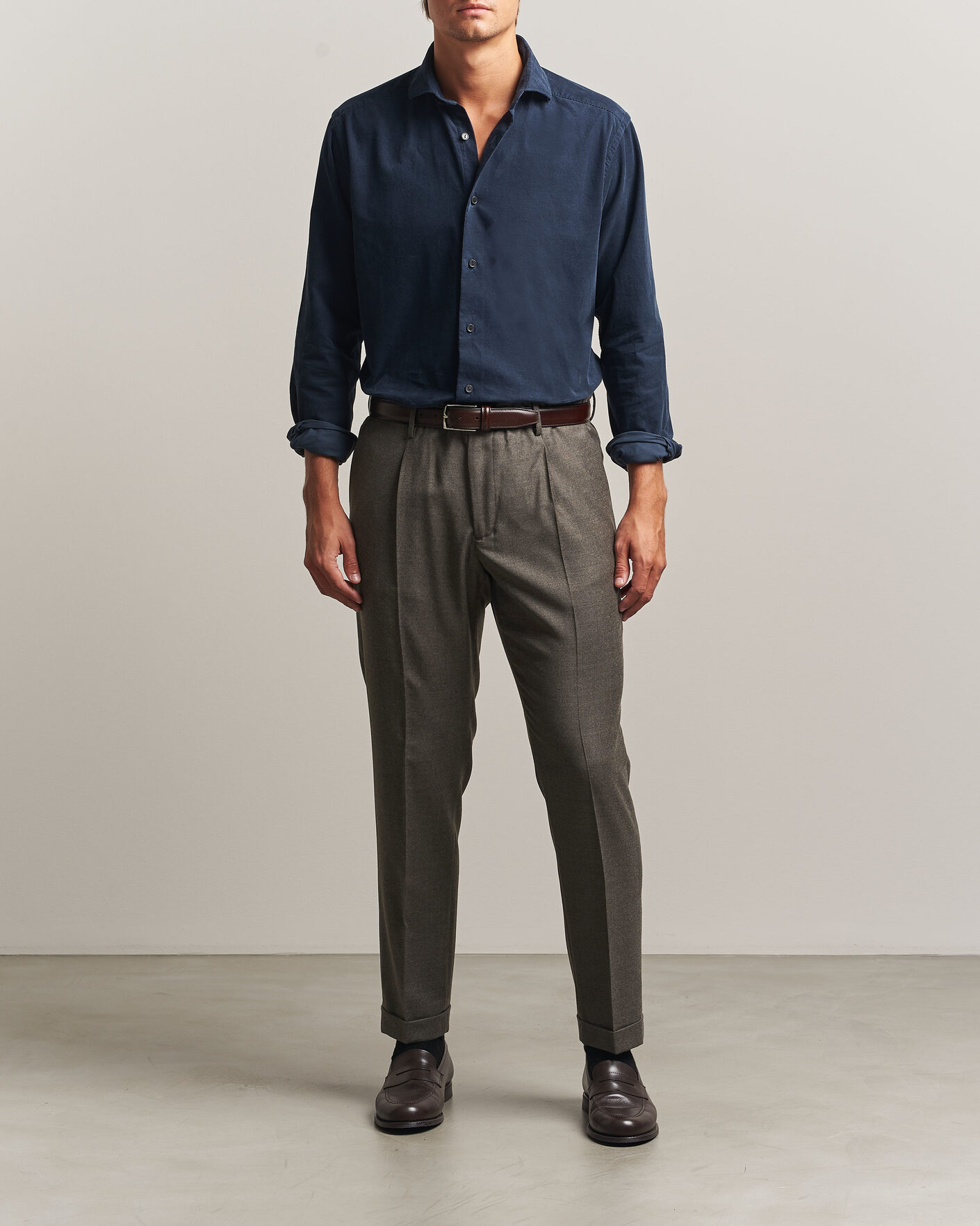 Herre | Bukser | Briglia 1949 | Isola Stretch Flannel Trousers Brown