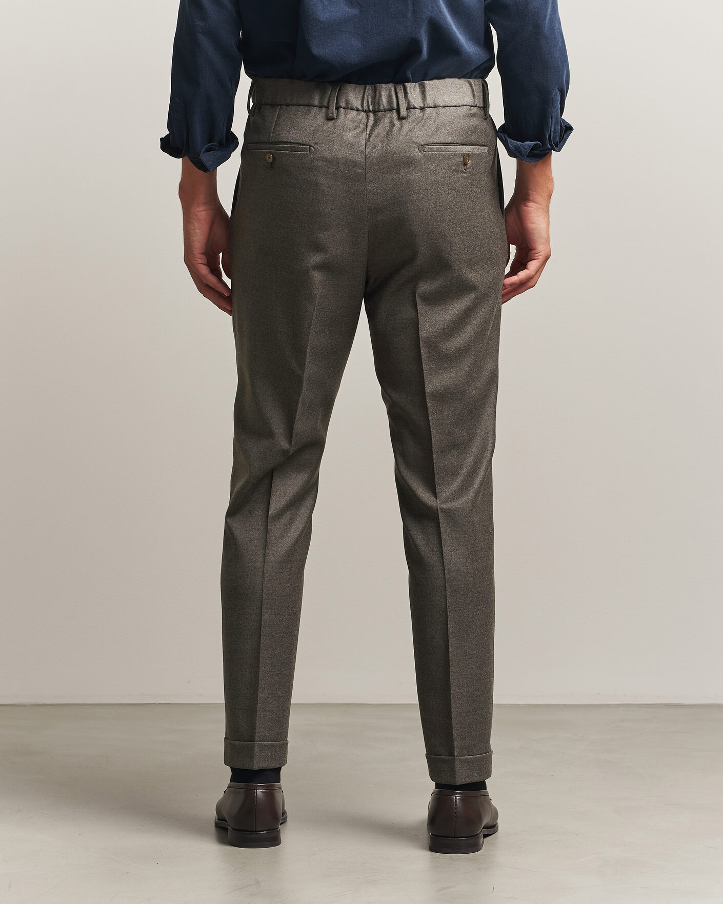 Herre | Bukser | Briglia 1949 | Isola Stretch Flannel Trousers Brown
