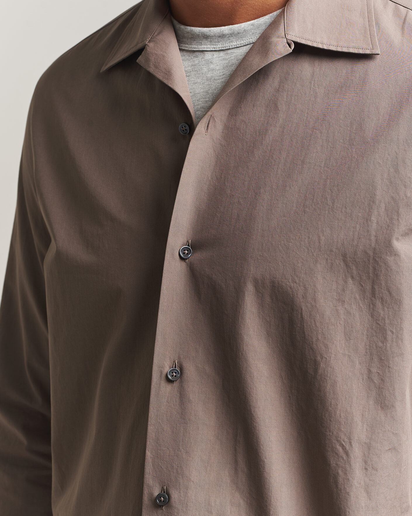 Herre | Skjorter | Jil Sander | Crispy Washed Cotton Shirt Taupe