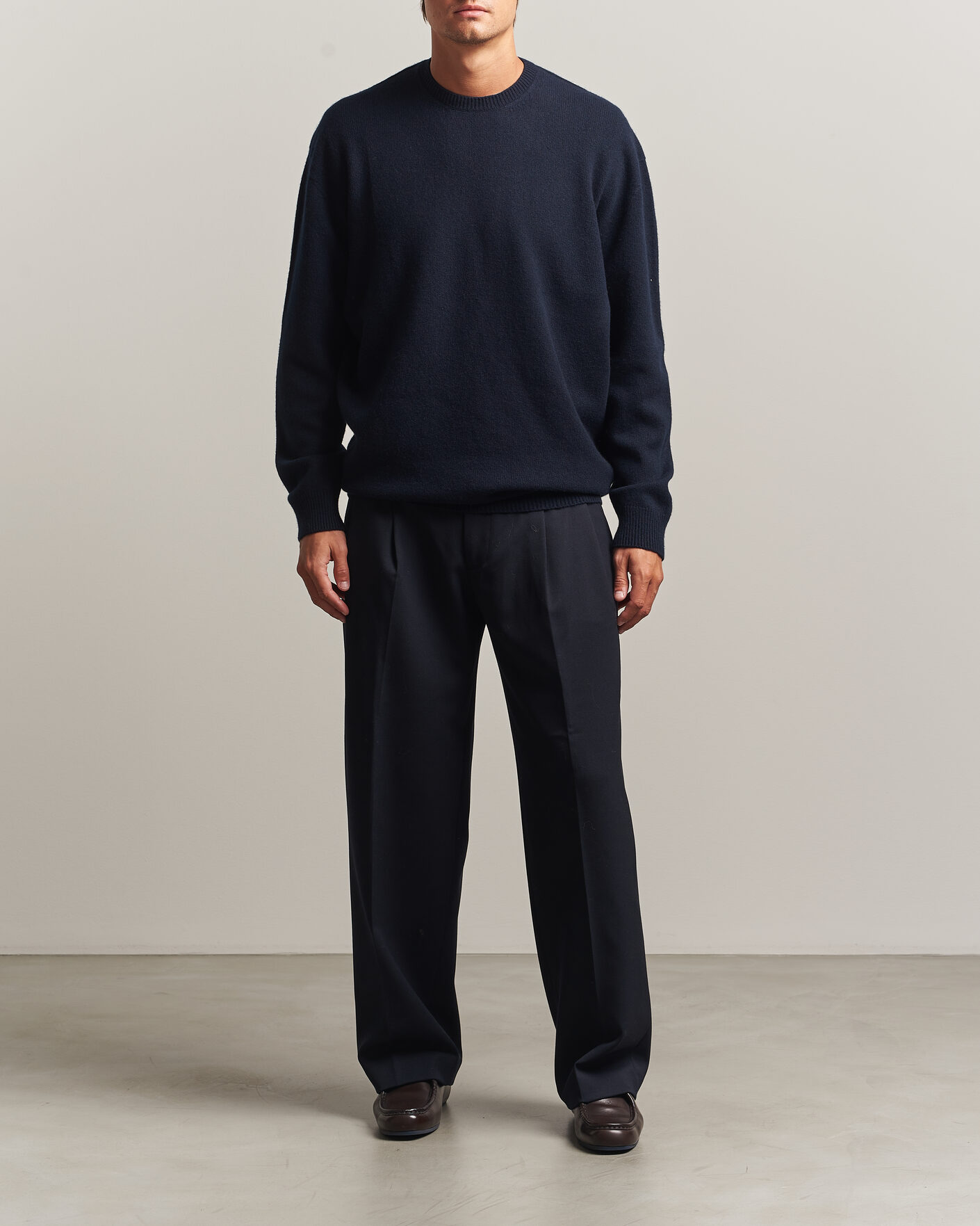 Herre | Gensere | Jil Sander | Wool/Cashmere Seamless Sweater Navy