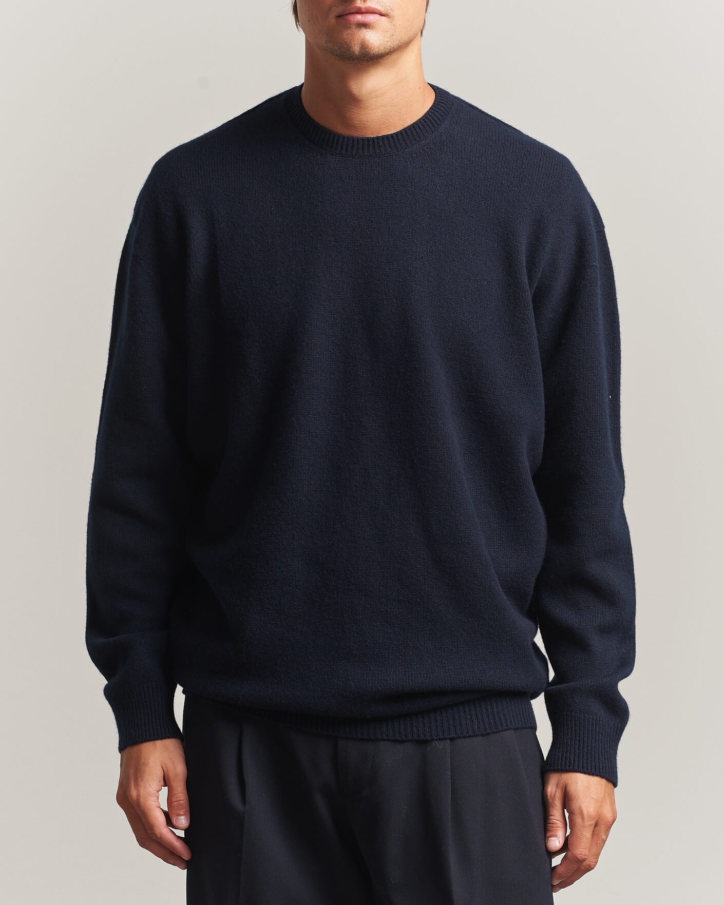Herre | Gensere | Jil Sander | Wool/Cashmere Seamless Sweater Navy