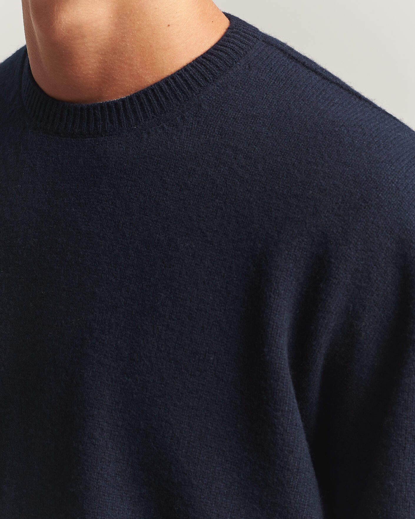 Herre | Gensere | Jil Sander | Wool/Cashmere Seamless Sweater Navy