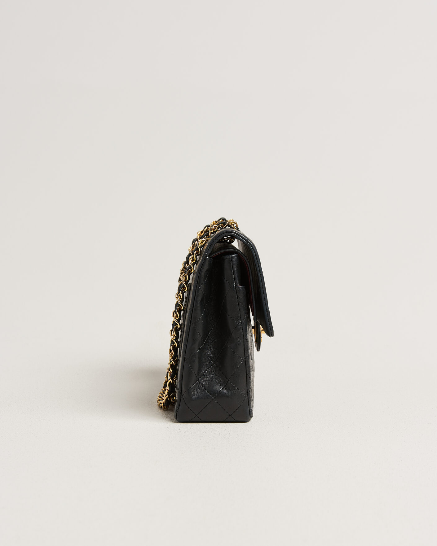 Herre | Pre-Owned & Vintage Bags | Chanel Pre-Owned | Classic Medium Square Double Flap Bag Lambskin Black