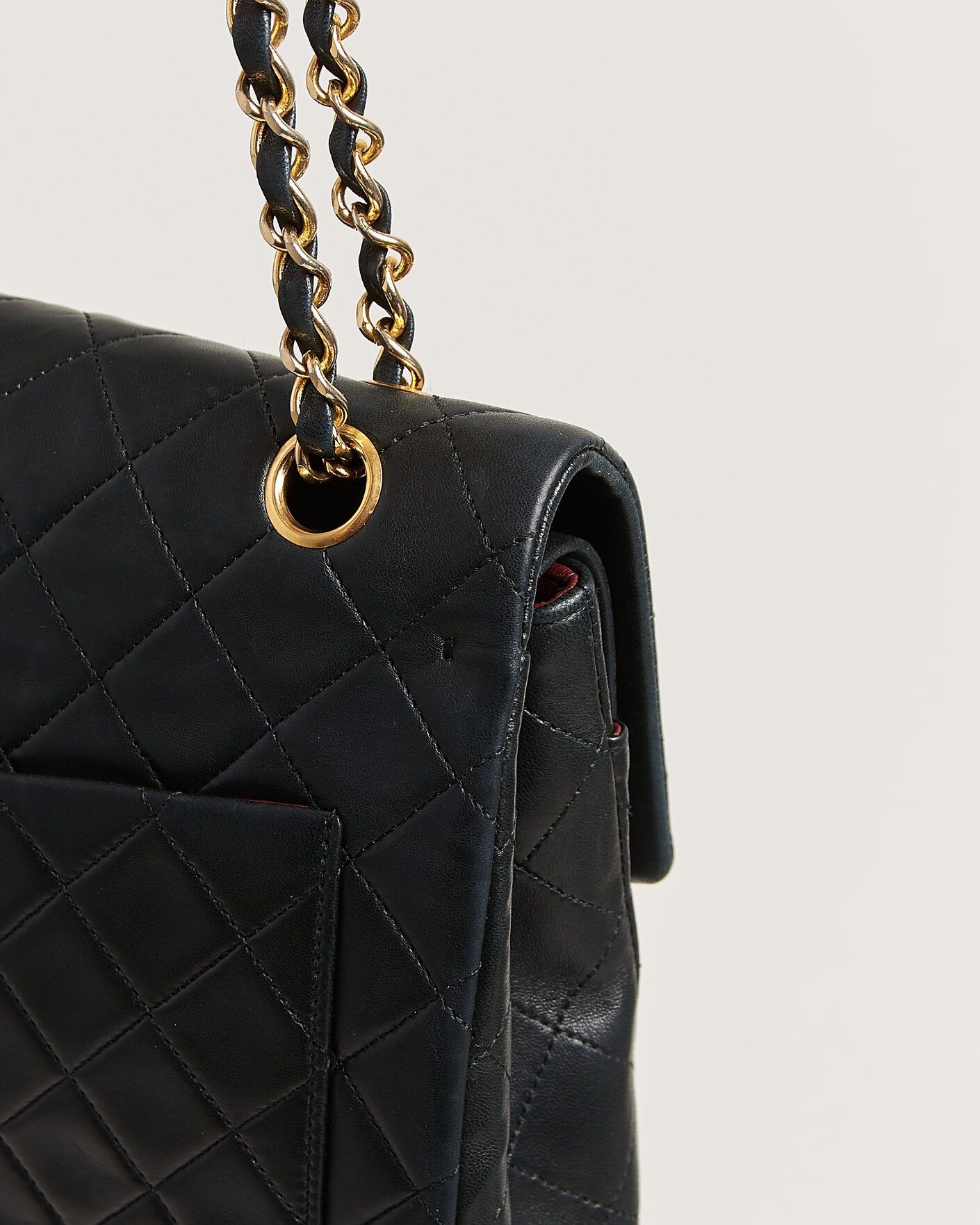 Herre | Pre-Owned & Vintage Bags | Chanel Pre-Owned | Classic Medium Square Double Flap Bag Lambskin Black