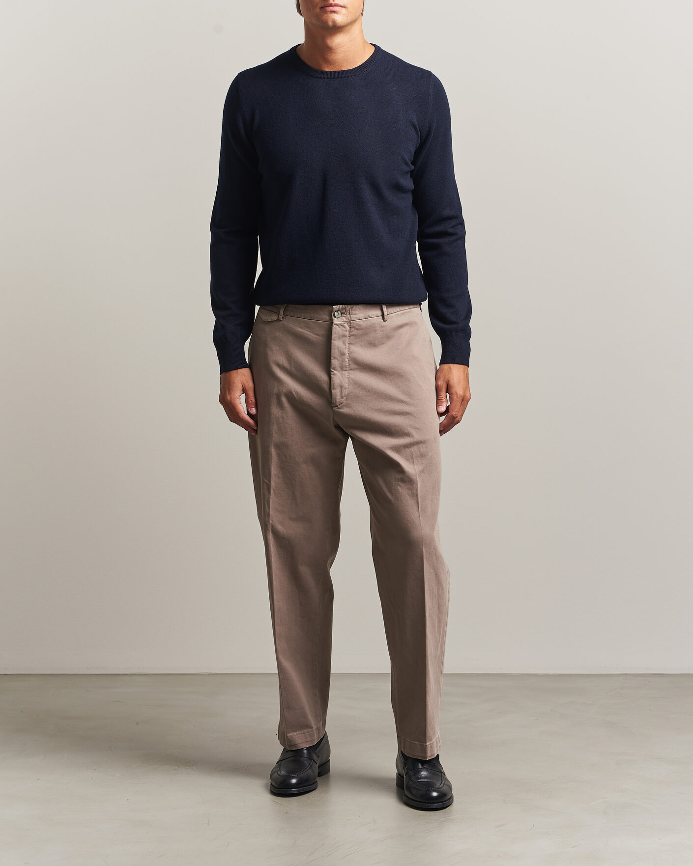 Herre | Gensere | Gran Sasso | Wool/Cashmere Crew Neck Navy