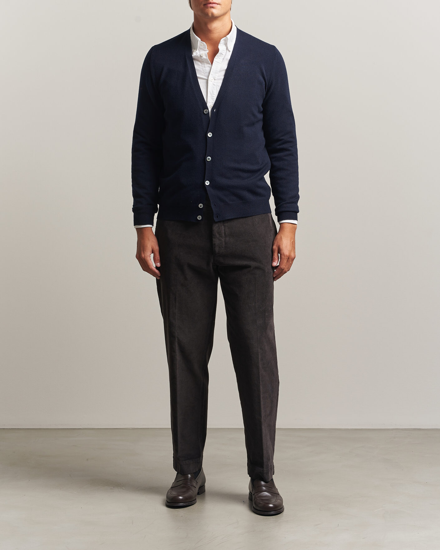 Herre | Gensere | Gran Sasso | Wool/Cashmere Cardigan Navy