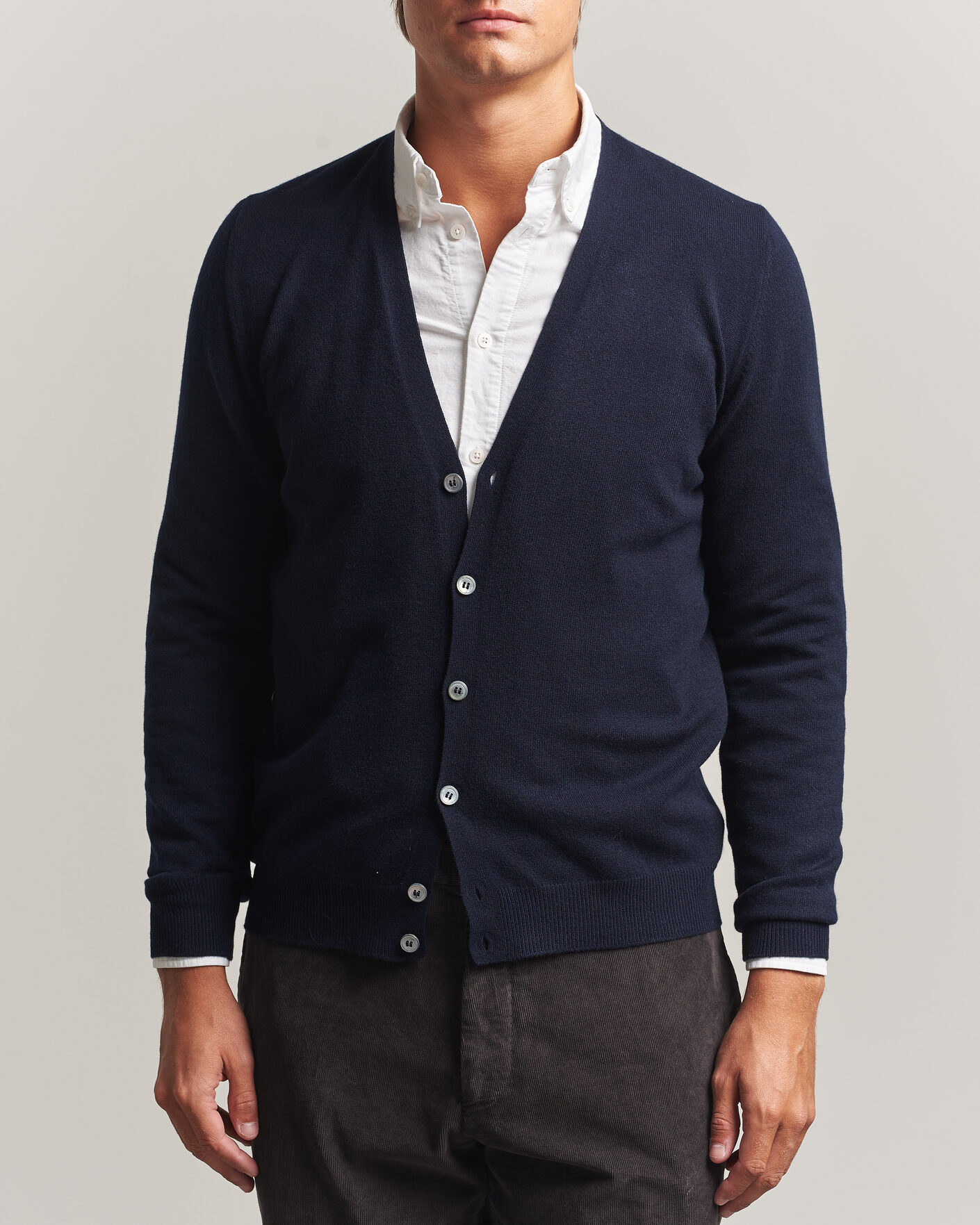 Herre | Gensere | Gran Sasso | Wool/Cashmere Cardigan Navy