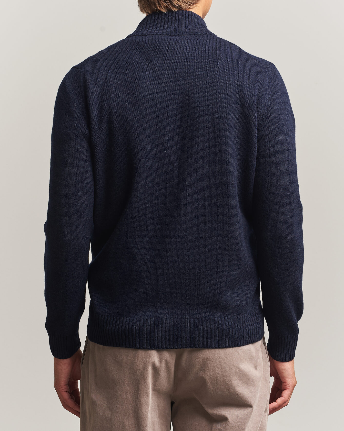Herre | Gensere | Gran Sasso | Wool/Cashmere Full Zip Navy