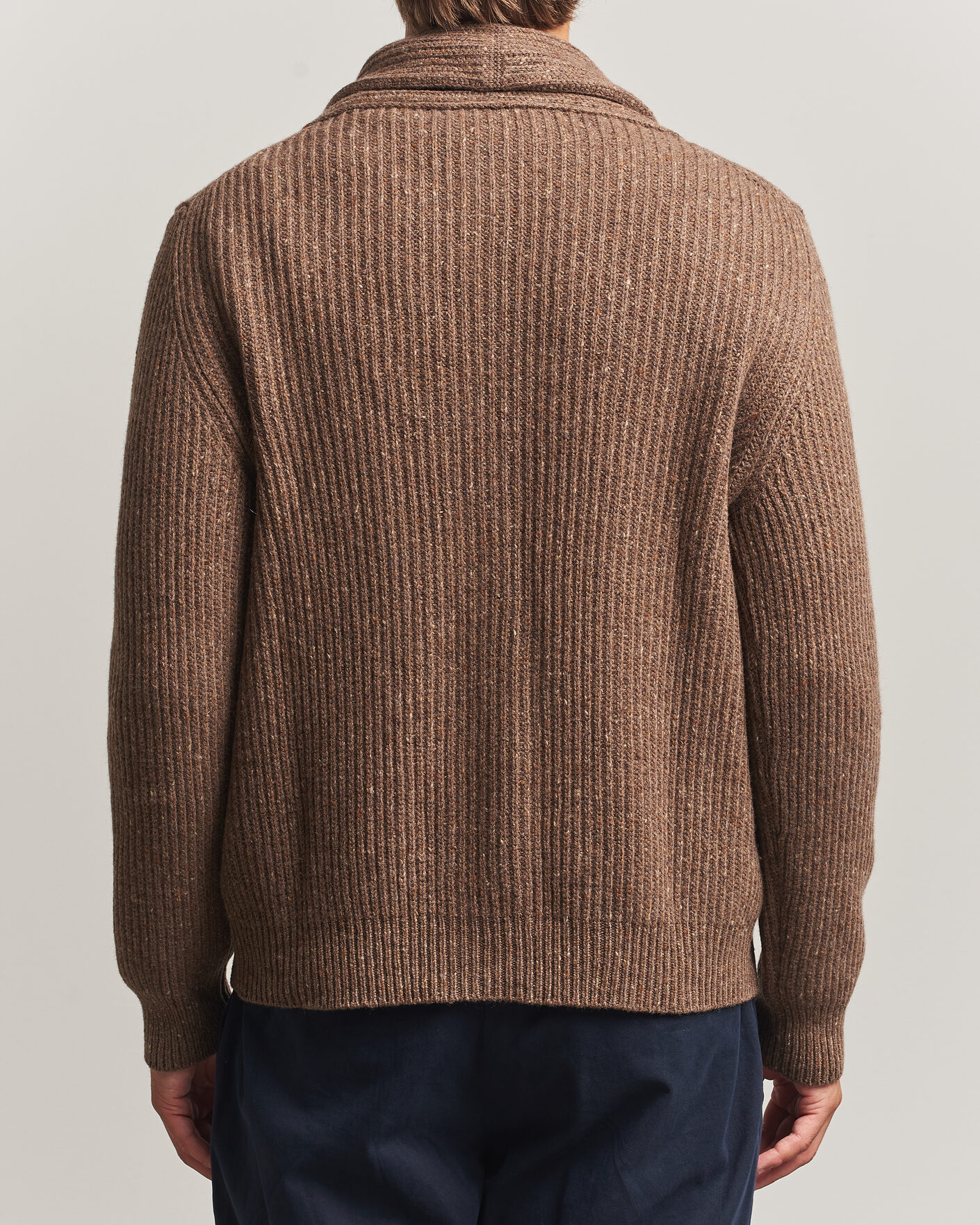 Herre | Gensere | Gran Sasso | Wool/Cashmere Donegal Cardigan Brown