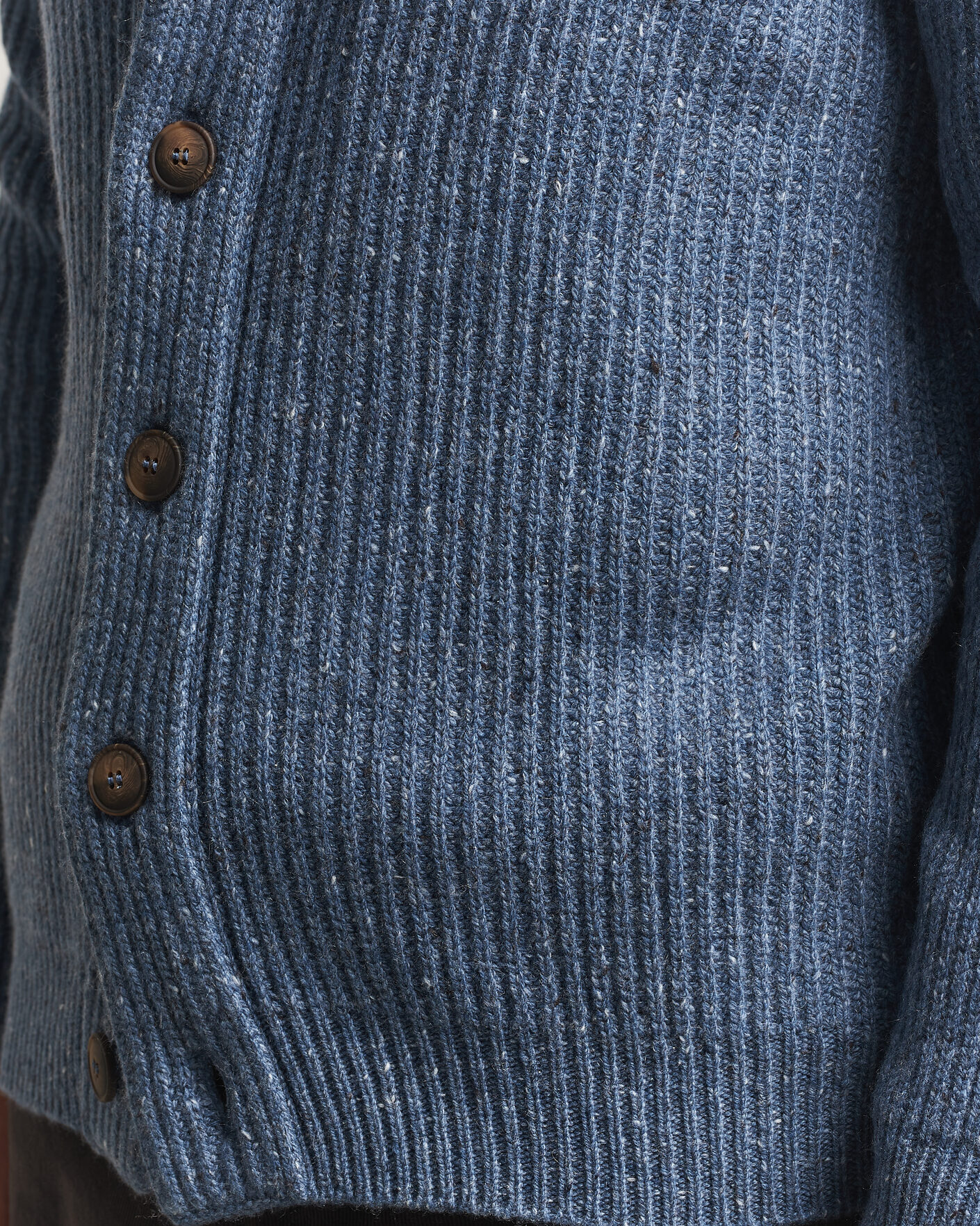 Herre | Gensere | Gran Sasso | Wool/Cashmere Donegal Cardigan Blue