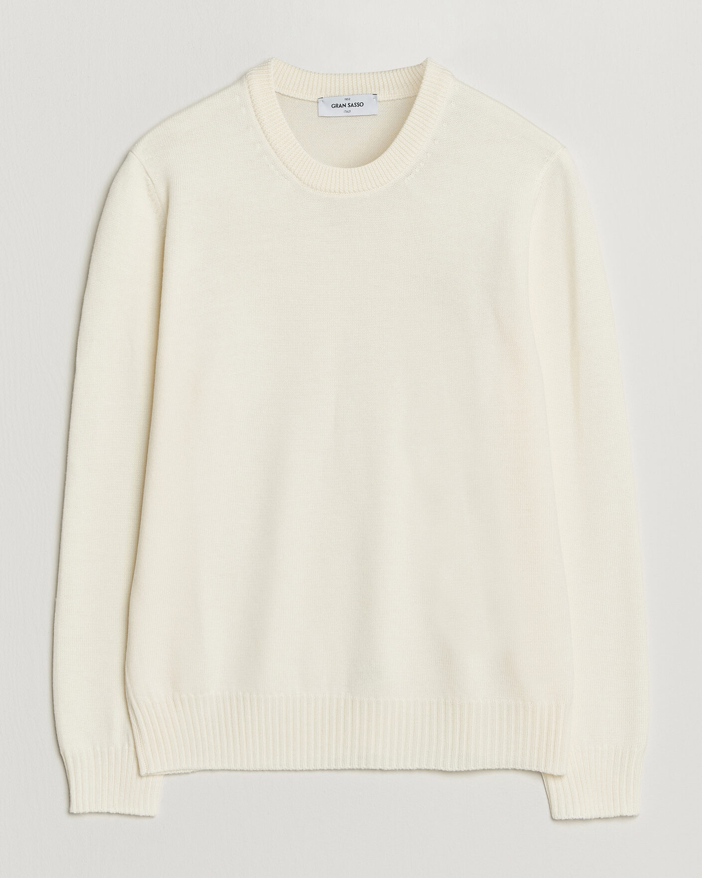 Herre | Gensere | Gran Sasso | Merino Knitted Crew Neck Cream