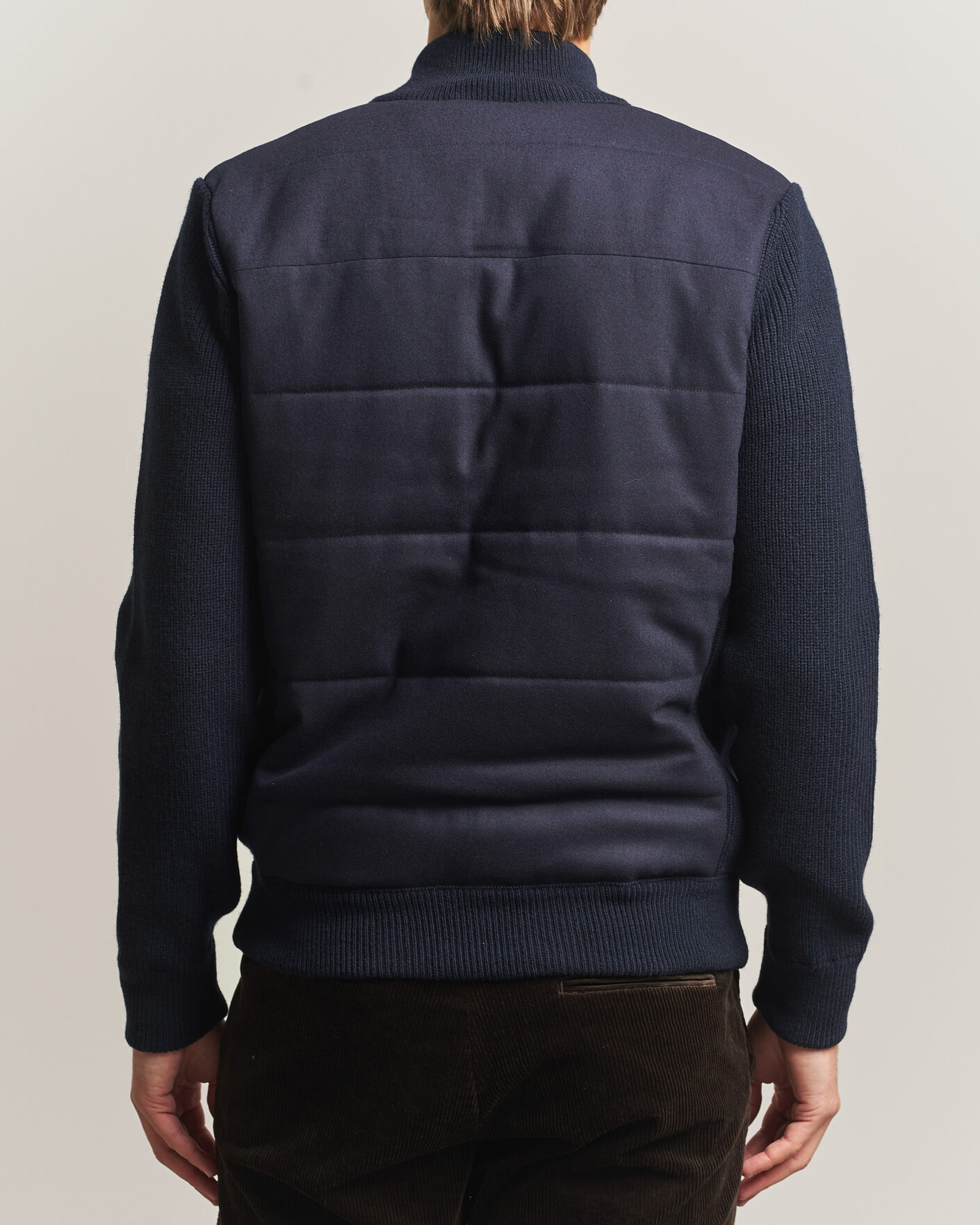 Herre | Jakker | Gran Sasso | Brushed Wool Hybrid Jacket Navy