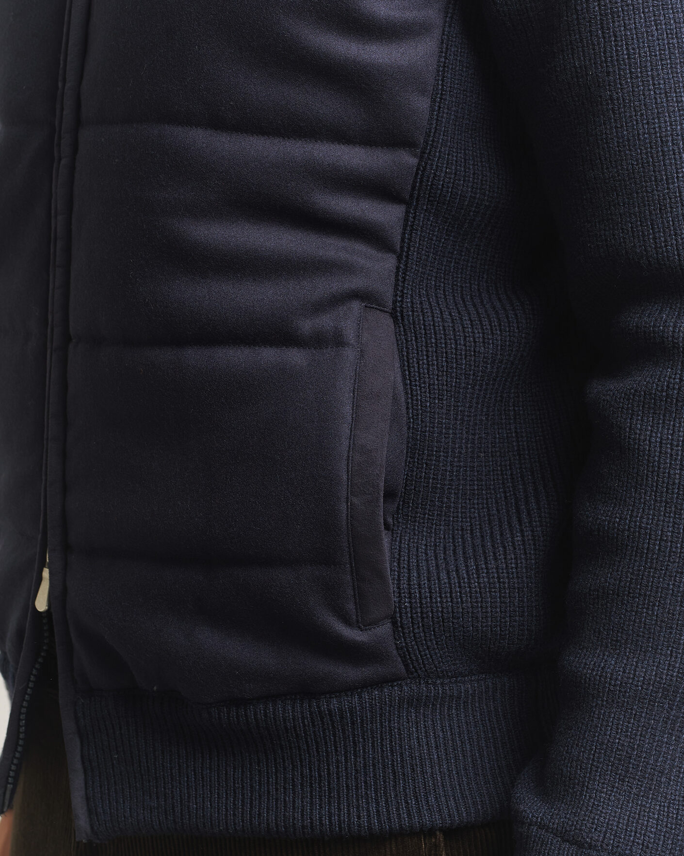 Herre | Jakker | Gran Sasso | Brushed Wool Hybrid Jacket Navy