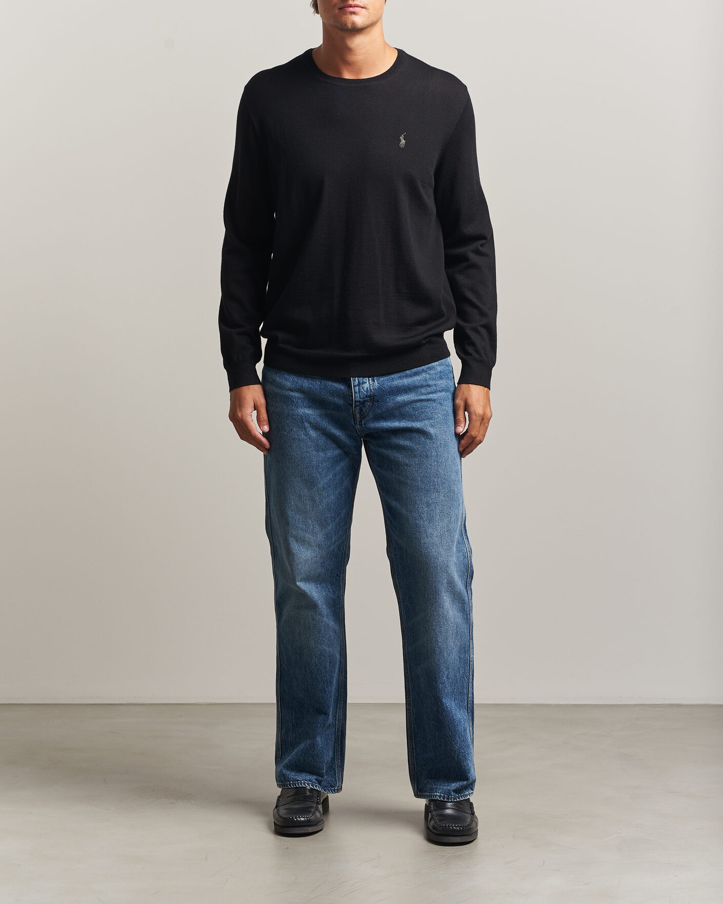 Herre | Gensere | Polo Ralph Lauren | Long Sleeve Pullover Polo Black