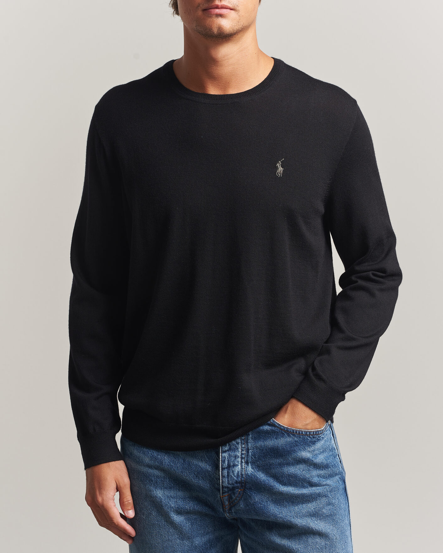 Herre | Gensere | Polo Ralph Lauren | Long Sleeve Pullover Polo Black