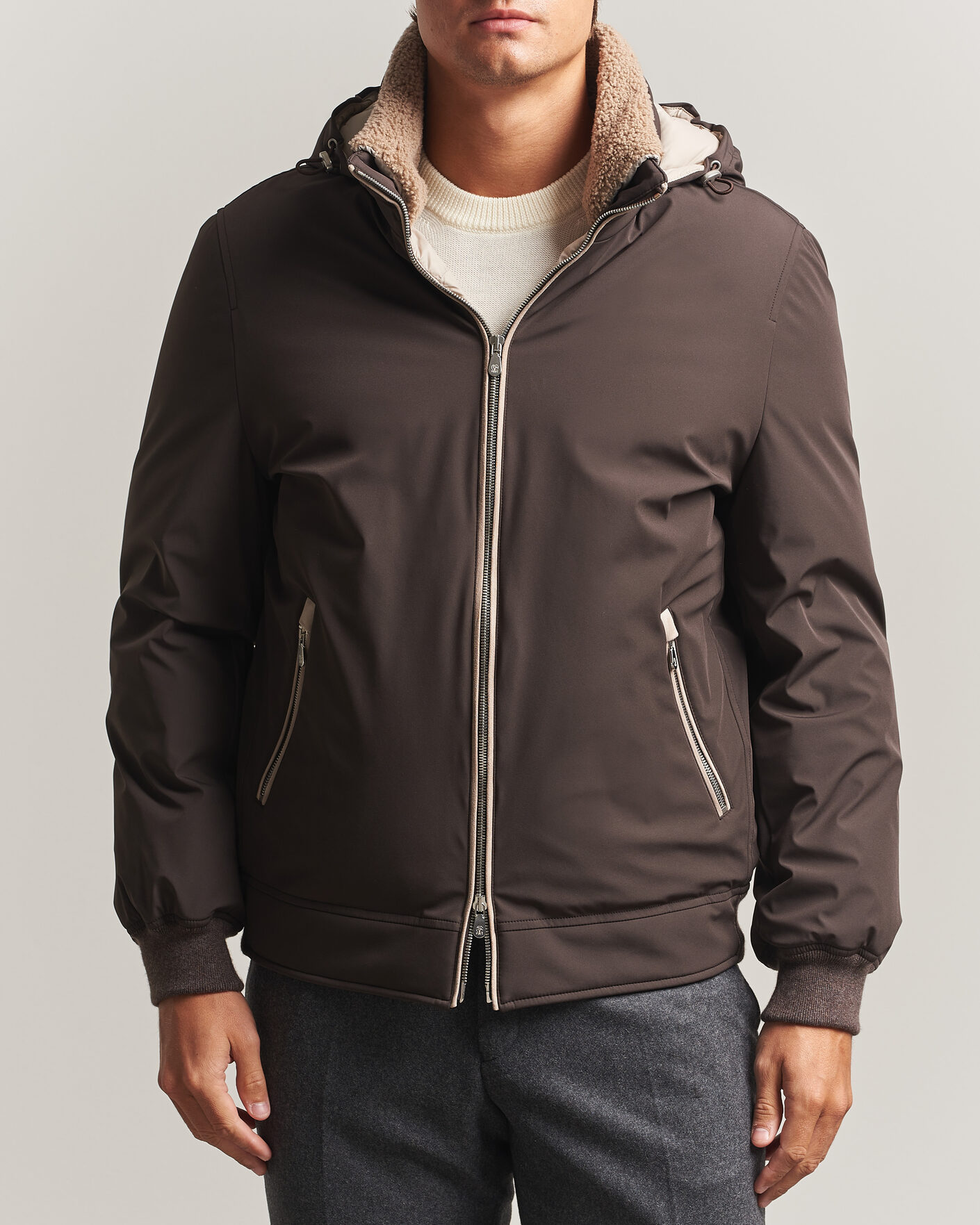 Herre | Jakker | Brunello Cucinelli | Padded Jacket Dark Brown