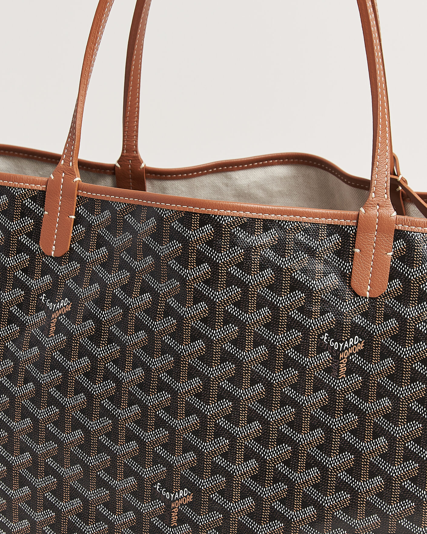 Herre | Pre-Owned & Vintage Bags | Goyard Pre-Owned | Saint Louis GM Coated Canvas Tote Bag Black