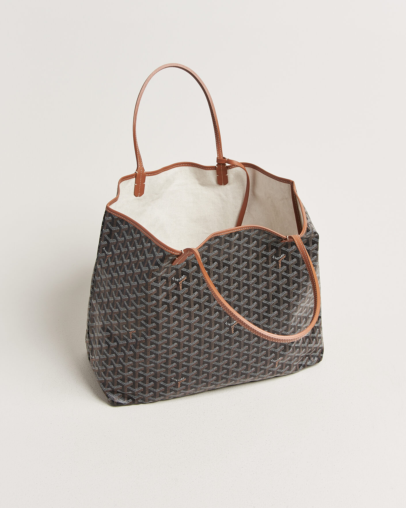Herre | Pre-Owned & Vintage Bags | Goyard Pre-Owned | Saint Louis GM Coated Canvas Tote Bag Black