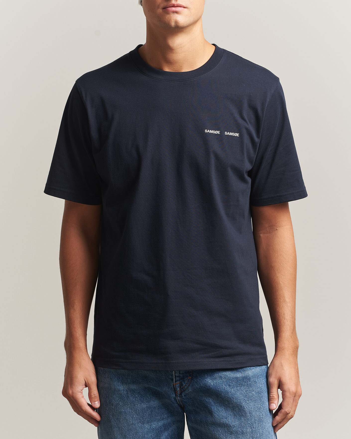 Herre | T-Shirts | Samsøe Samsøe | Thomas Cotton T-Shirt Salute Navy