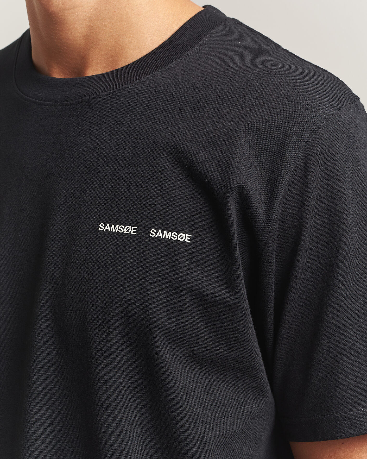 Herre | T-Shirts | Samsøe Samsøe | Thomas Cotton T-Shirt Black