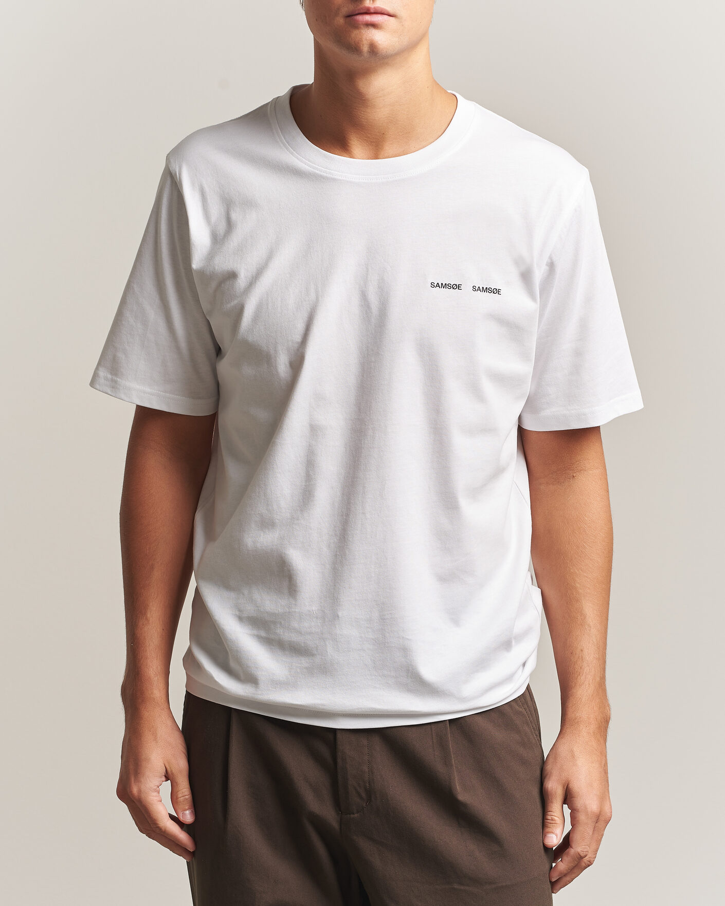 Herre | T-Shirts | Samsøe Samsøe | Thomas Cotton T-Shirt White
