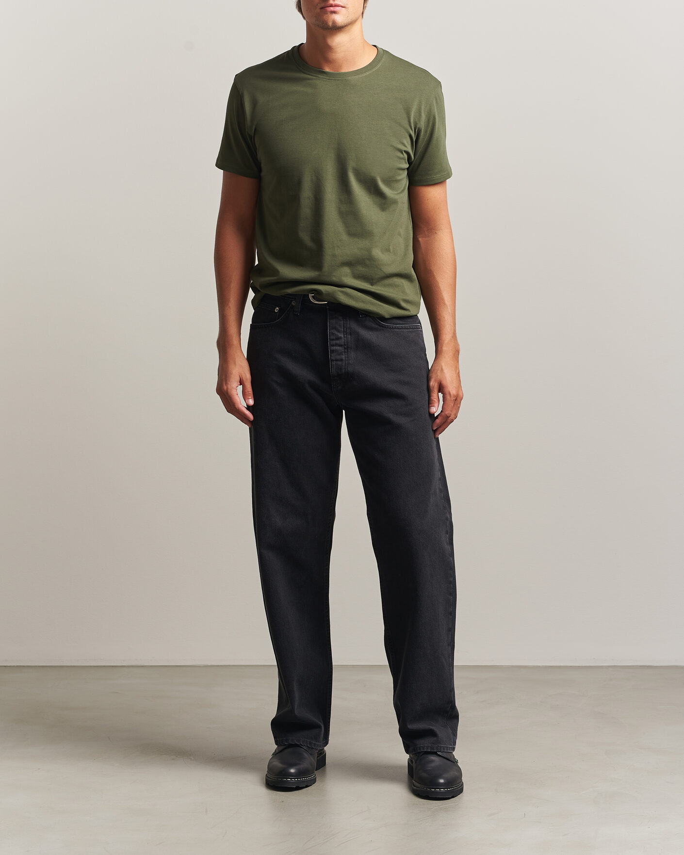 Herre | T-Shirts | Samsøe Samsøe | Kronos Cotton T-Shirt Forest Night