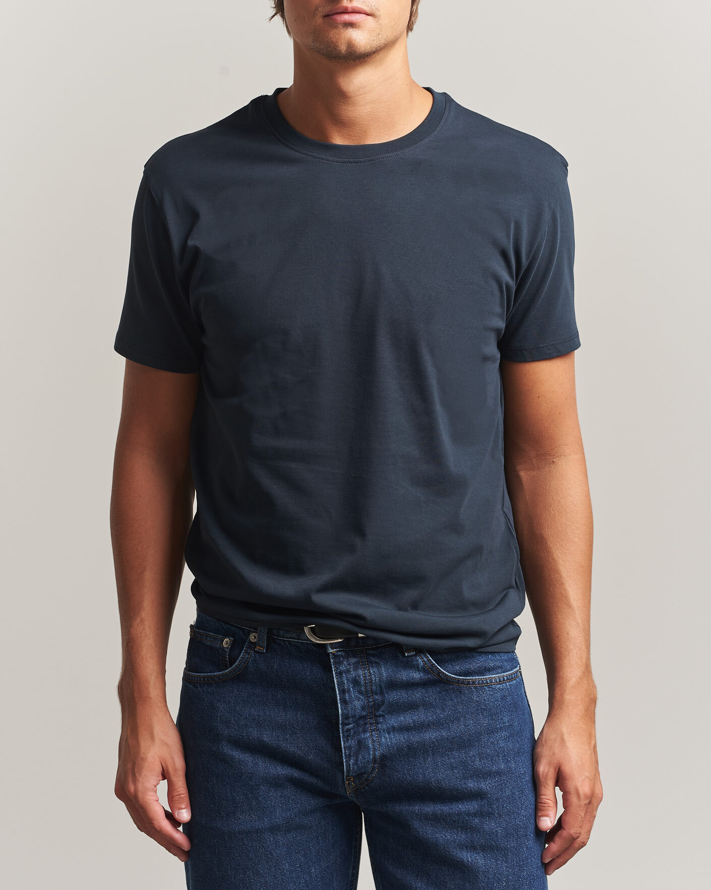 Herre | T-Shirts | Samsøe Samsøe | Kronos Cotton T-Shirt Salute Navy
