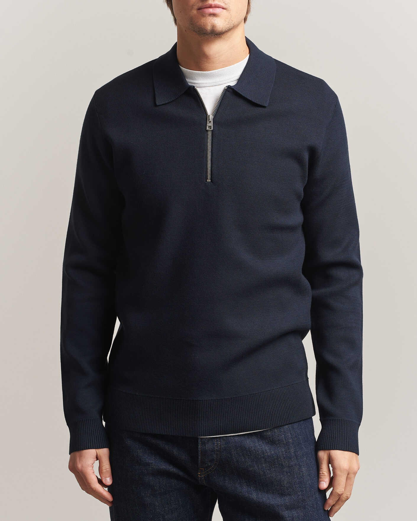 Herre | Gensere | Samsøe Samsøe | Matt Half Zip Polo Sky Captain