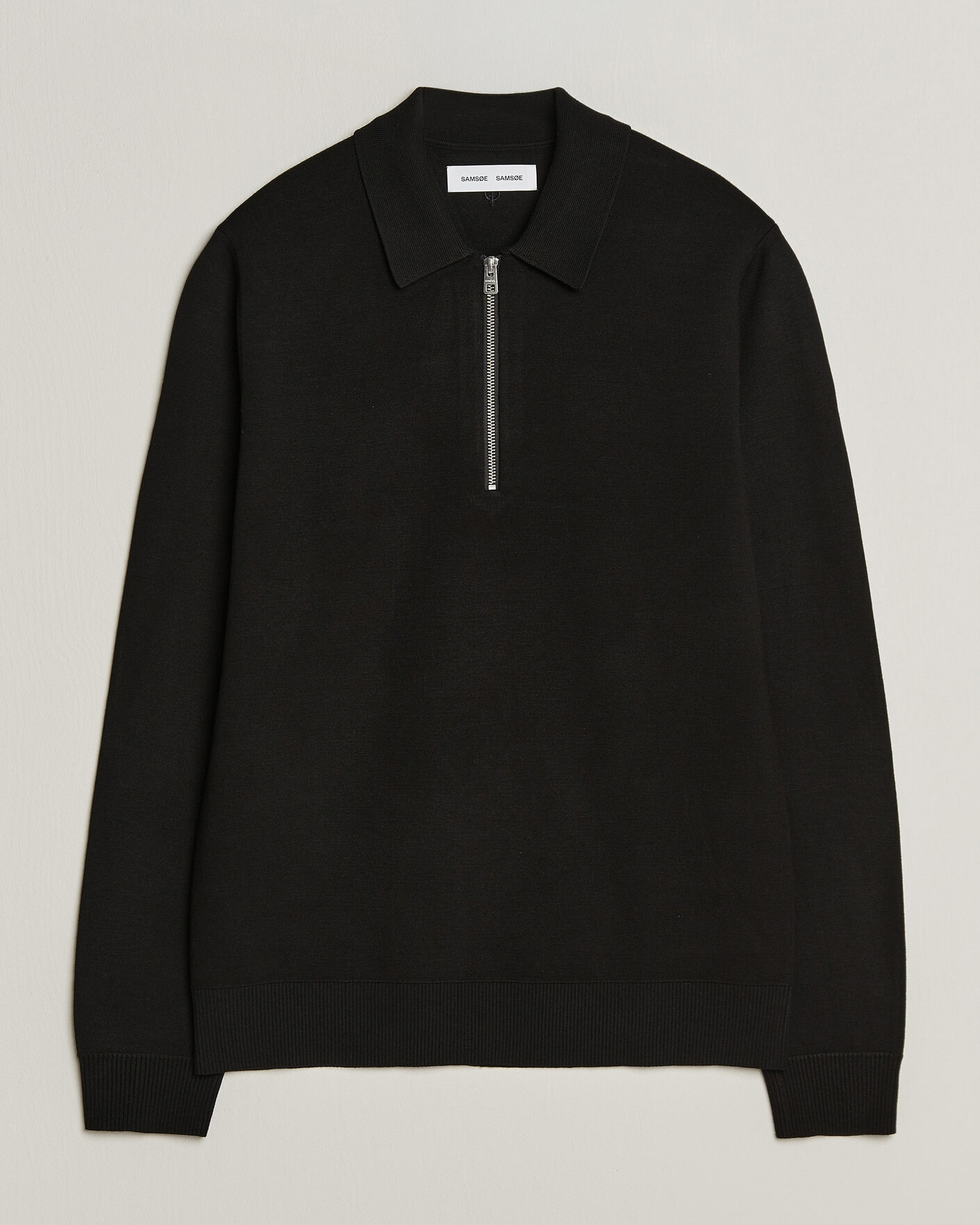 Herre | Gensere | Samsøe Samsøe | Matt Half Zip Polo Black