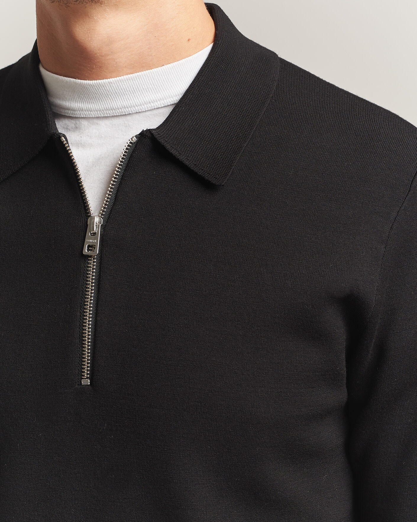 Herre | Gensere | Samsøe Samsøe | Matt Half Zip Polo Black