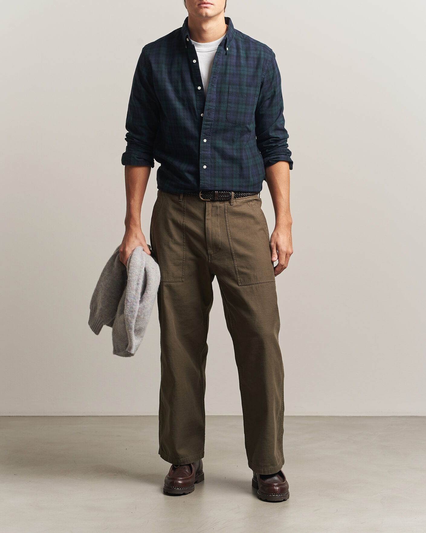 Herre | Skjorter | BEAMS PLUS | Button Down Shirt Black Watch
