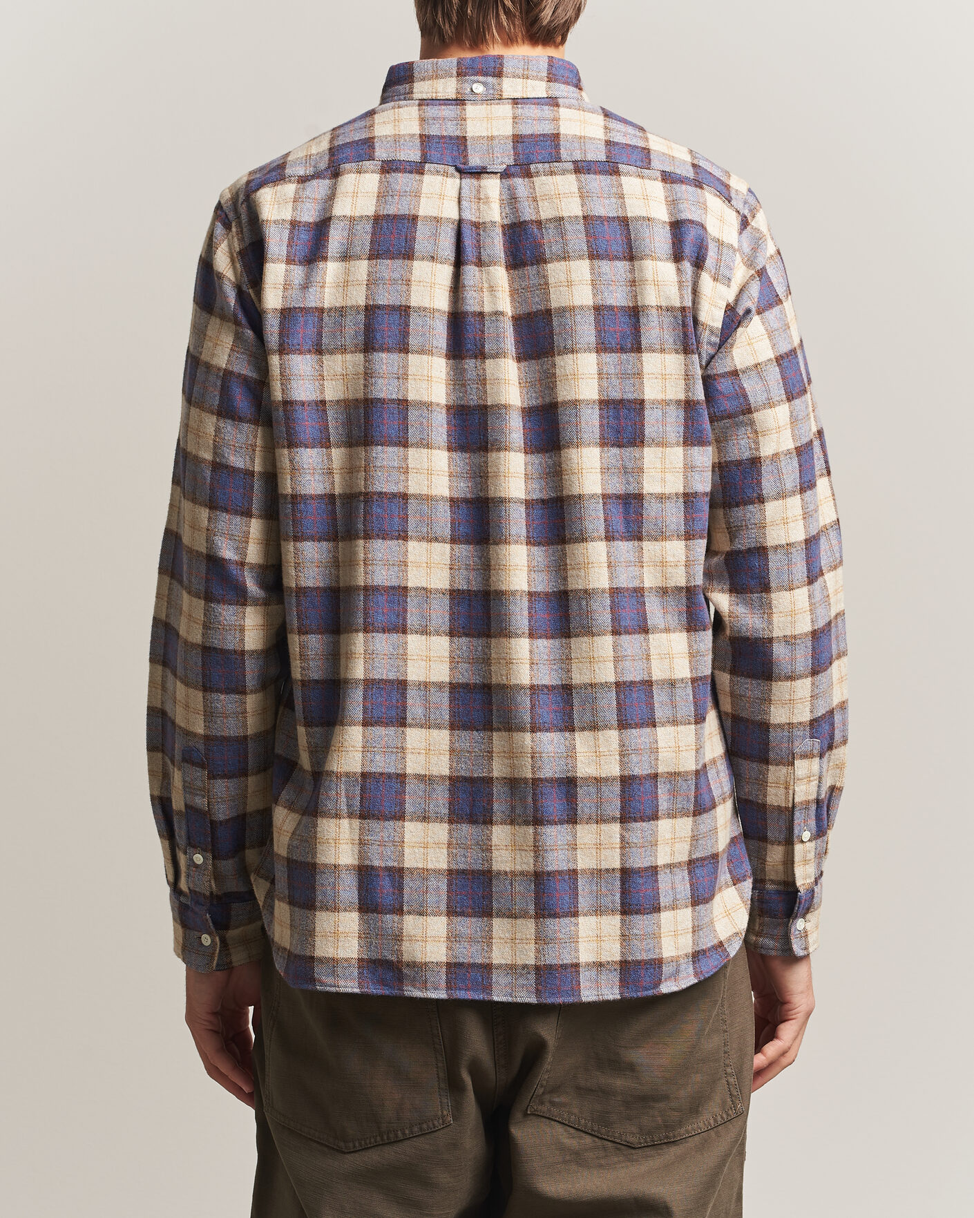 Herre | Skjorter | BEAMS PLUS | Plaid Button Down Shirt White/Blue