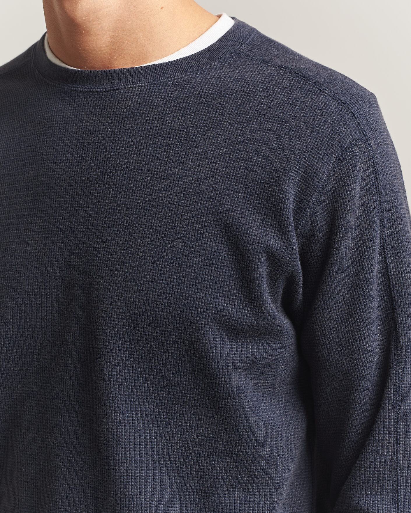 Herre | T-Shirts | BEAMS PLUS | Fade Thermal Crew Navy