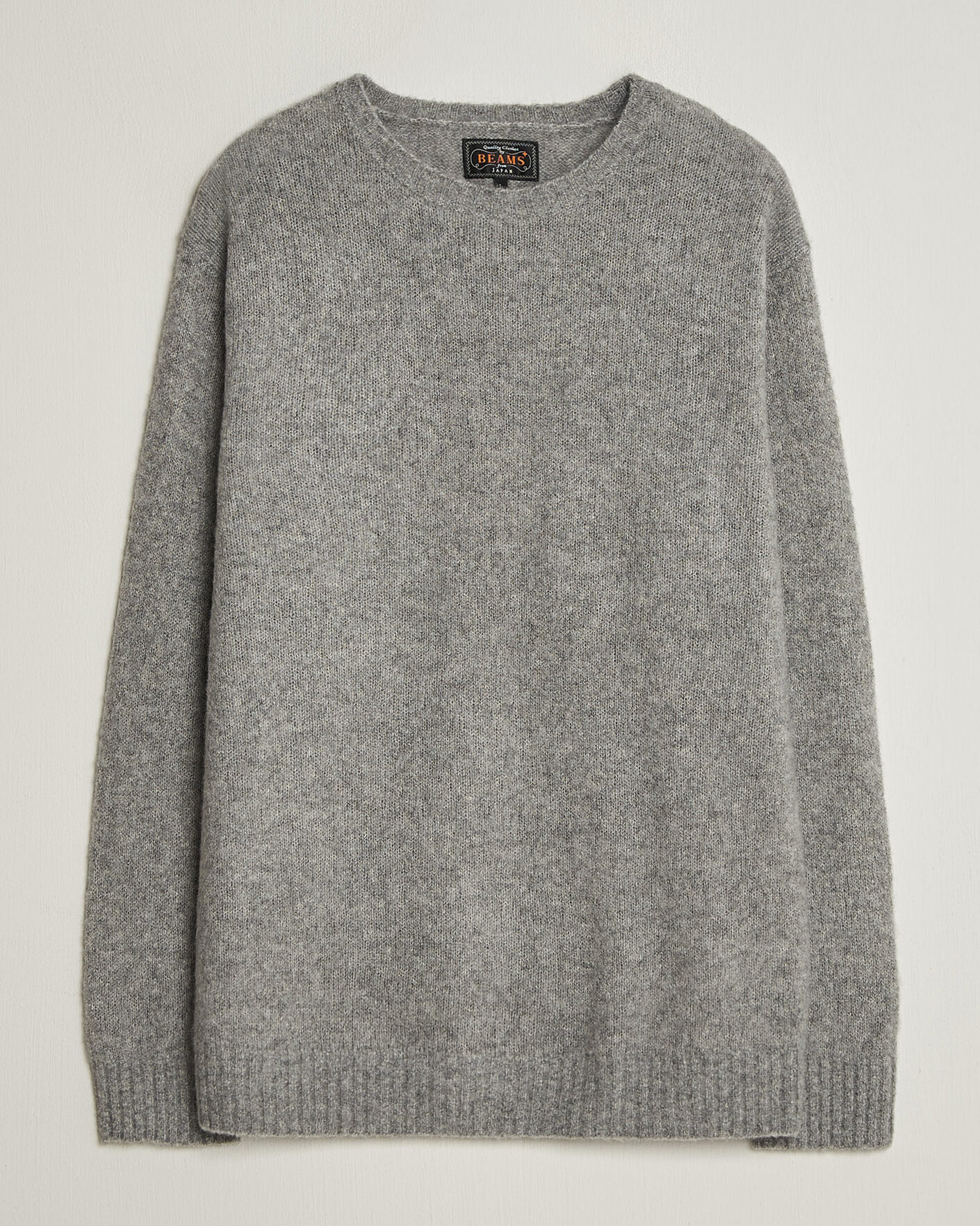 Herre | Gensere | BEAMS PLUS | Cashmere/Silk Crew Neck Grey Melange