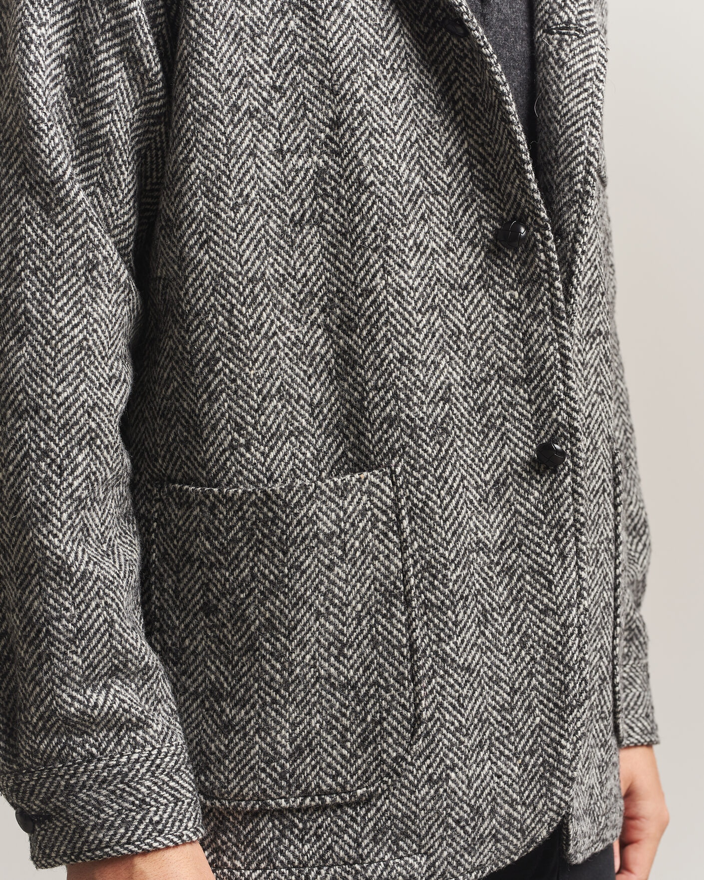 Herre | Jakker | BEAMS PLUS | Wool Herringbone Jacket Grey