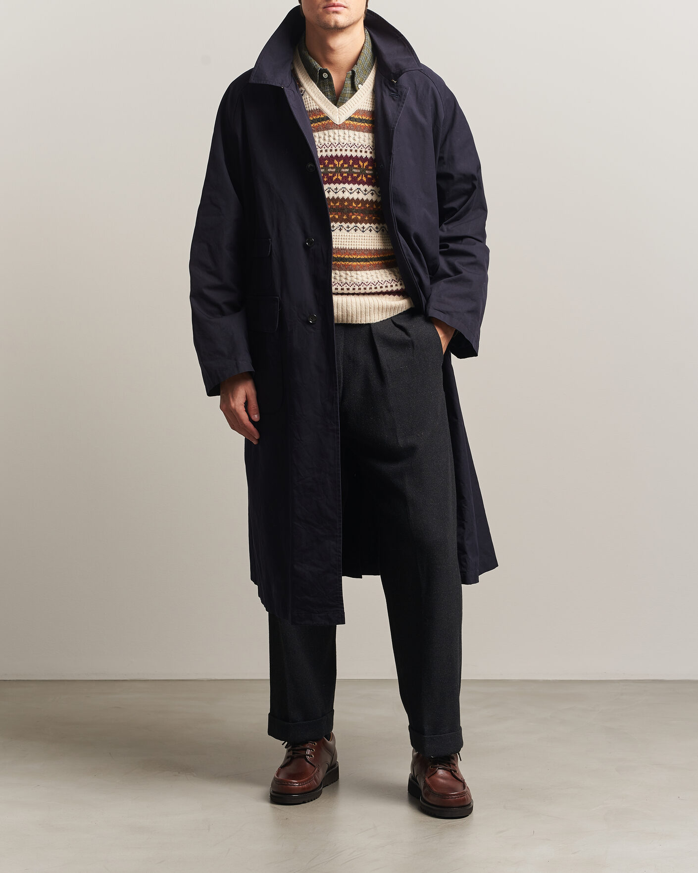Herre | Jakker | BEAMS PLUS | Oxford Over Coat Navy