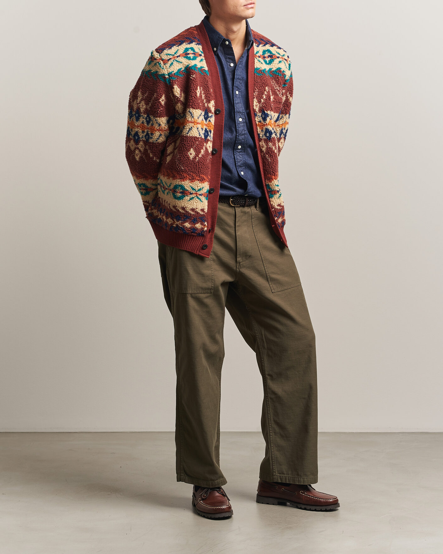 Herre | Bukser | BEAMS PLUS | MIL Utility Sateen Trousers Olive Brown