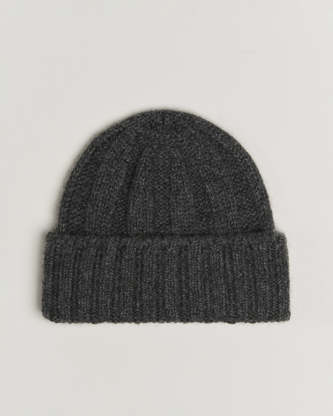 Herre | Luer | BEAMS PLUS | Cashmere Rib Beanie Grey