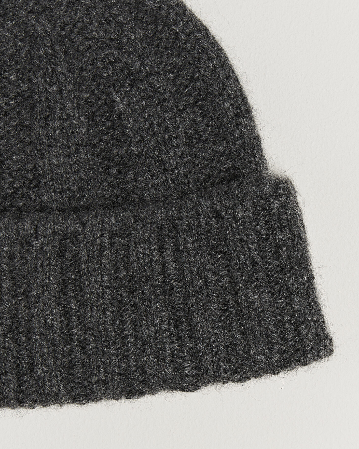 Herre | Luer | BEAMS PLUS | Cashmere Rib Beanie Grey