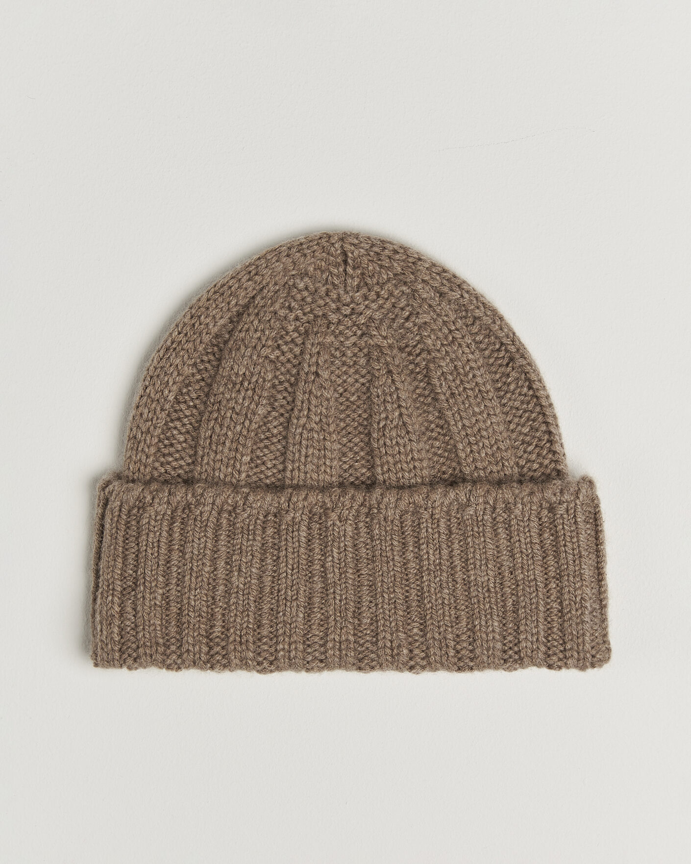 Herre | Luer | BEAMS PLUS | Cashmere Rib Beanie Camel
